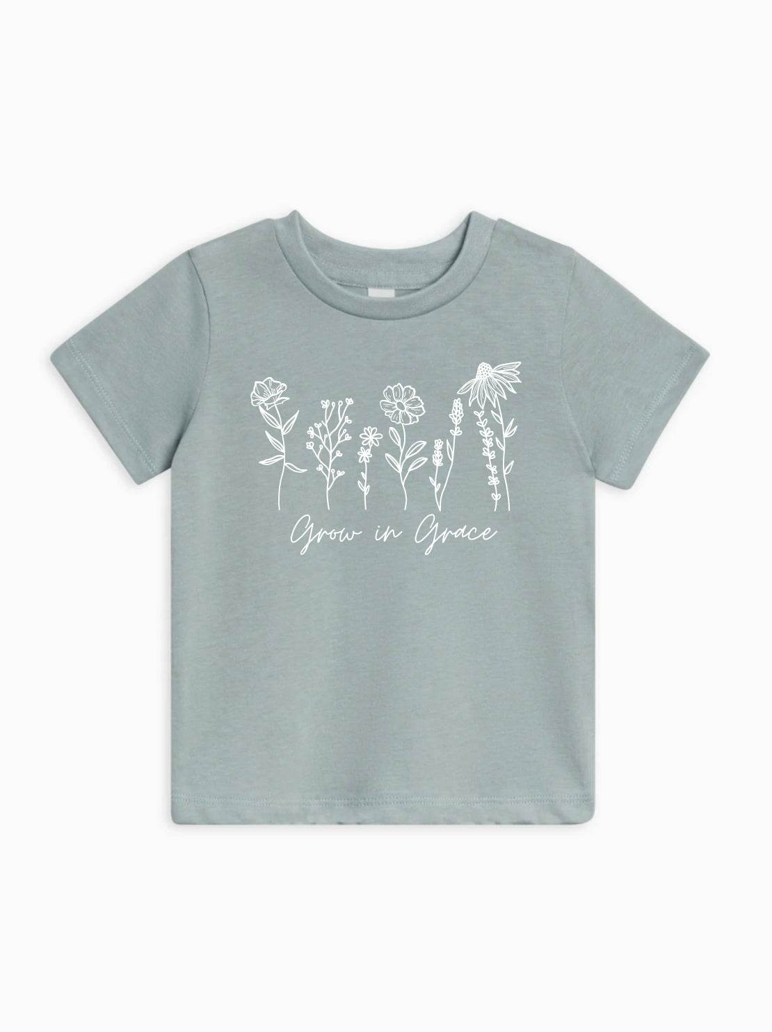 Grow In Grace Wildflowers Organic Cotton Baby And Kids Tee Easter Christian