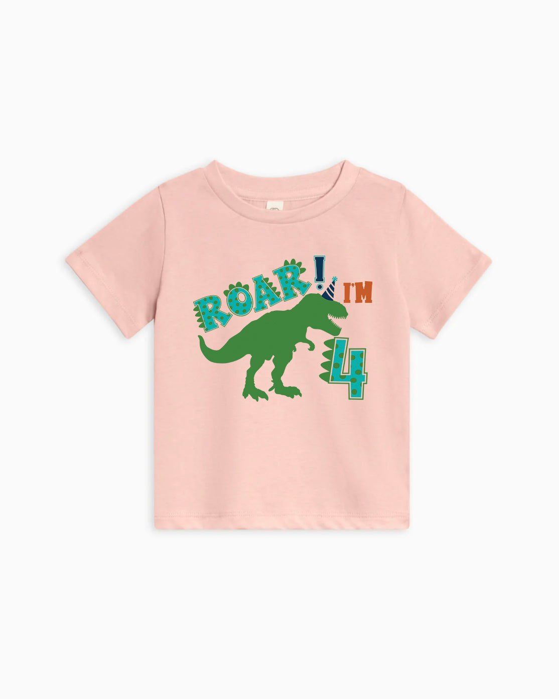 I'm 4 Dinosaur Roar Organic Cotton Kids Tee, 4th Birthday Dino Shirt