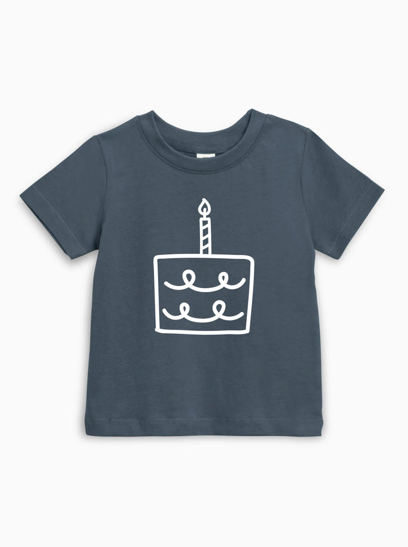 One Birthday Cake 1st Birthday Organic Cotton Kids Tee