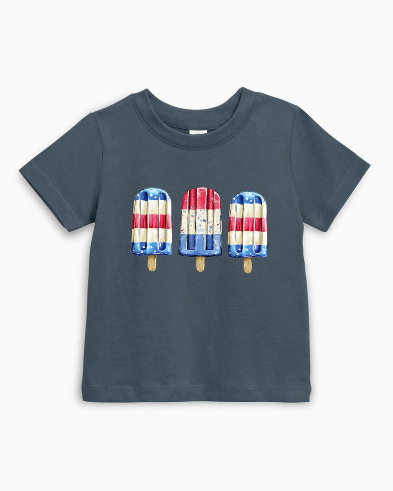 USA Patriotic Popsicle Organic Cotton Kids Tee, 4th of July Shirt