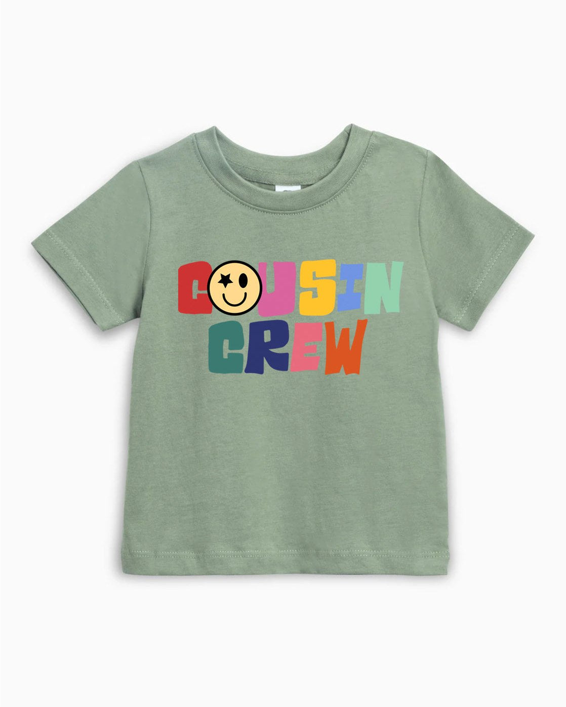 Cousin Crew Smile Face Organic Cotton Kids T-Shirt, Matching Sibling Shirt