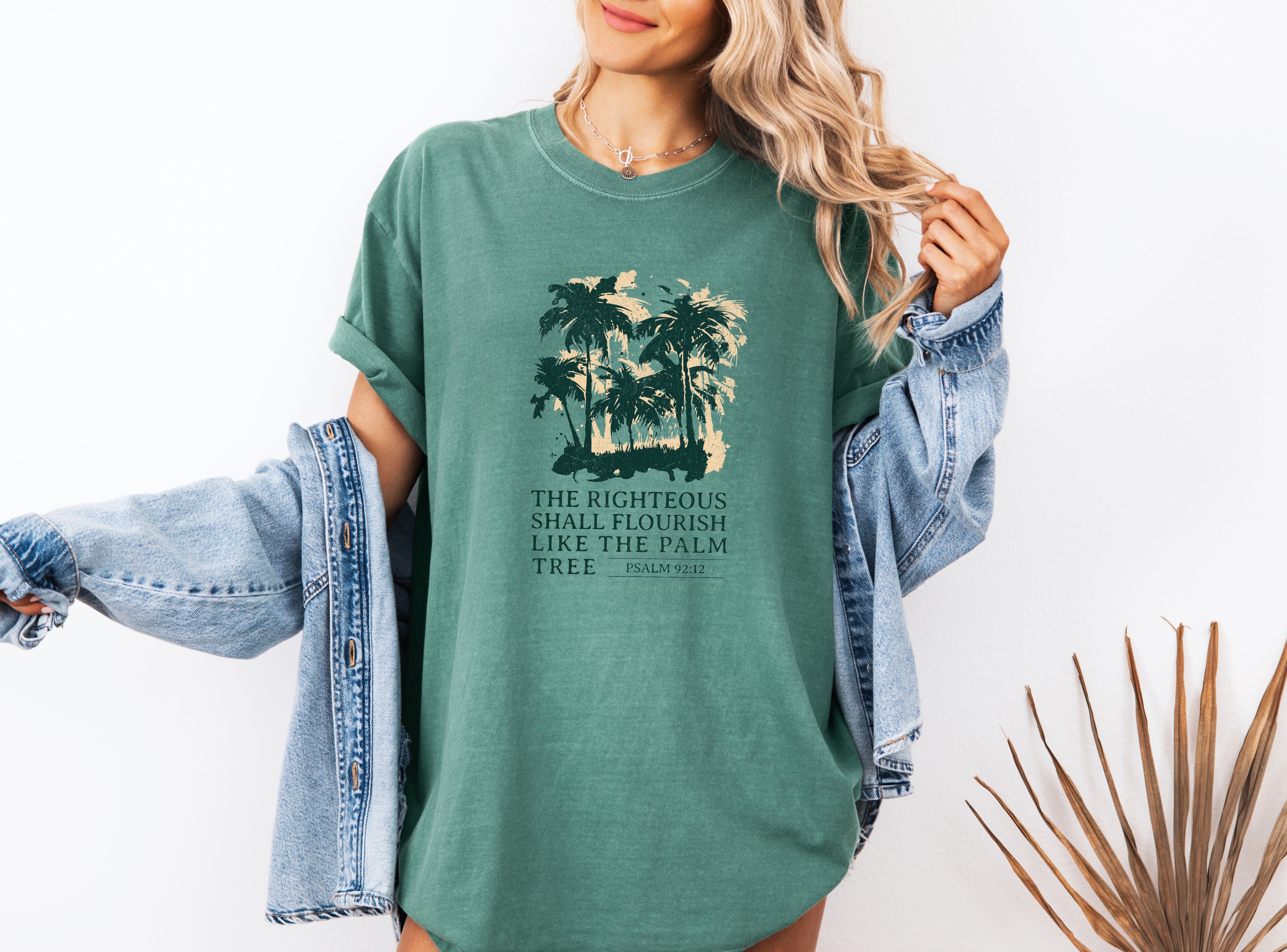 Palm Tree Christian Comfort Colors T Shirt