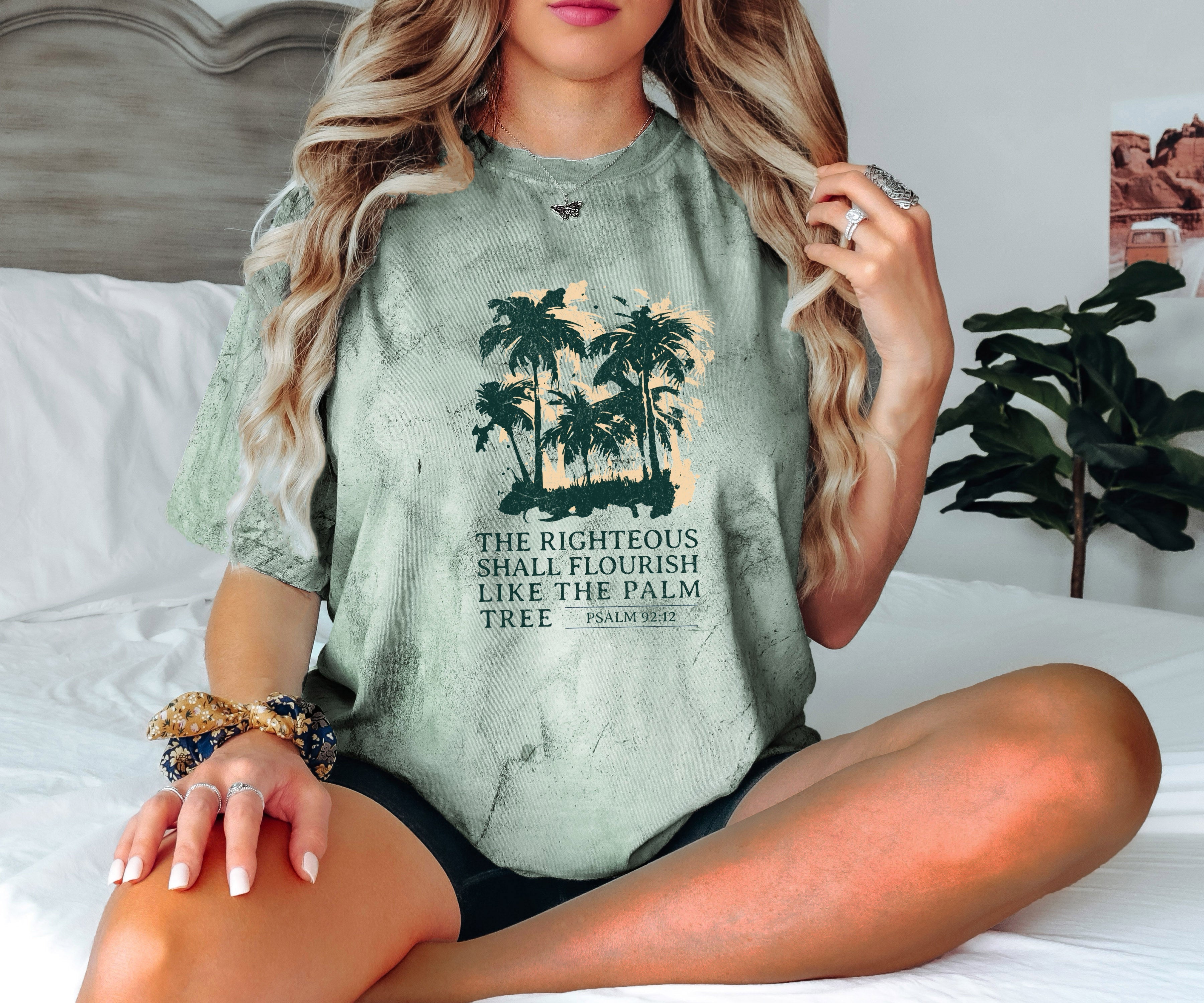 Palm Tree Christian Comfort Colors T Shirt