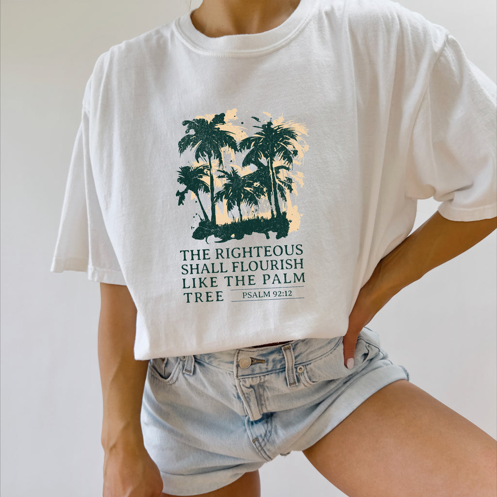 Palm Tree Christian Comfort Colors T Shirt