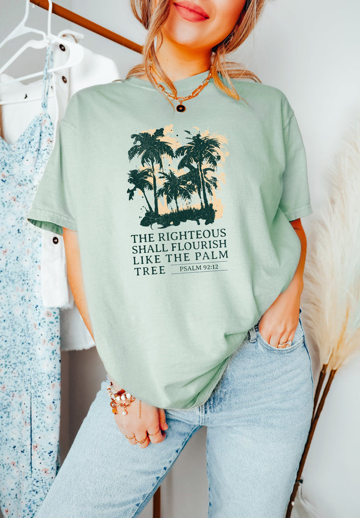 Palm Tree Christian Comfort Colors T Shirt