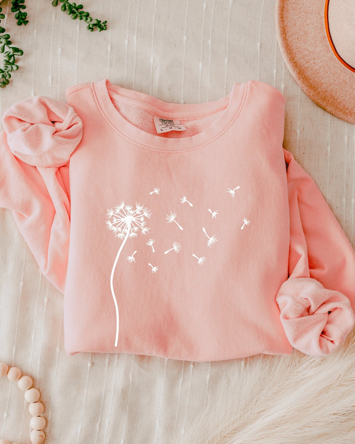 Dandelion Botanical Comfort Colors Sweatshirt, Wildflower Plant Gift for Women