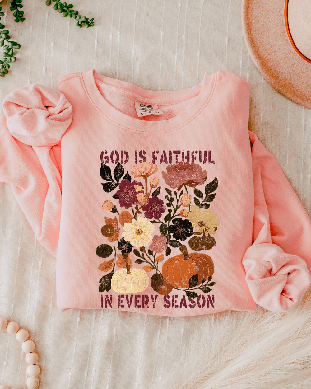 God is faithful Fall Autumn Season Thanksgiving day 100% cotton Garment Dyed Comfort Colors Sweatshirt