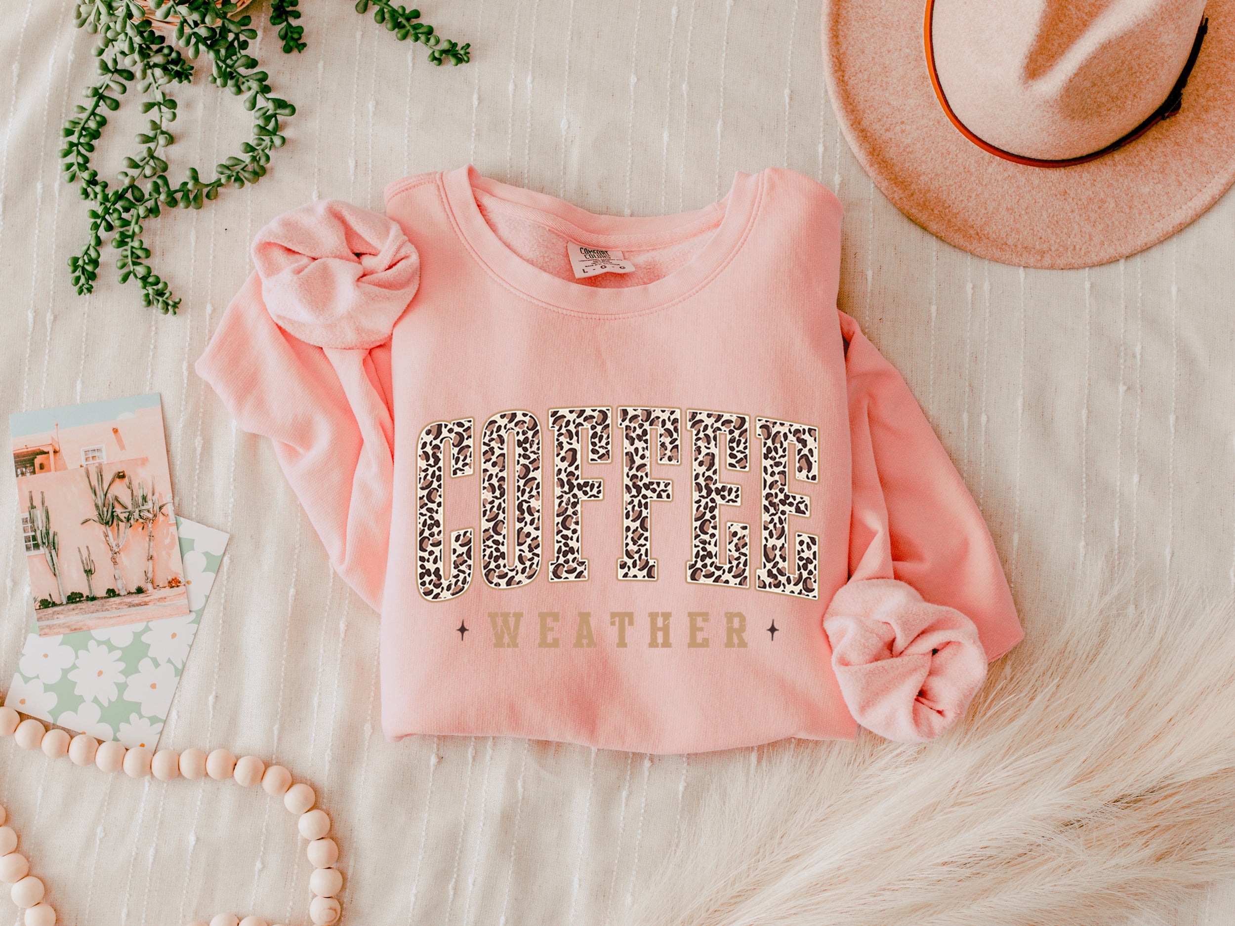 Coffee Season Fall Autumn Thanksgiving day Inspirational Garment Dyed Comfort Colors Sweatshirt