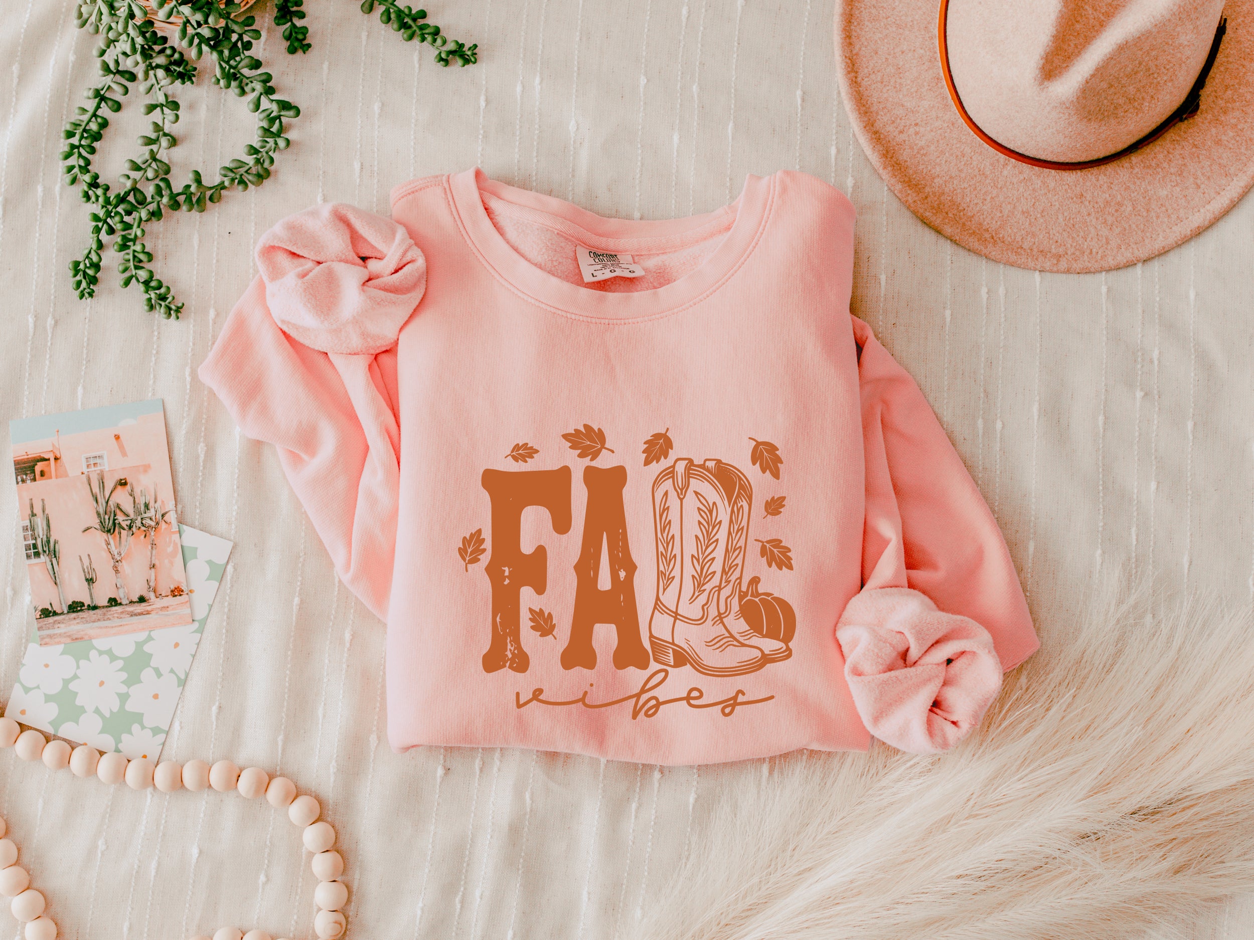 Fall Western Boots Autumn Season Thanksgiving day 100% cotton Garment Dyed Comfort Colors Sweatshirt
