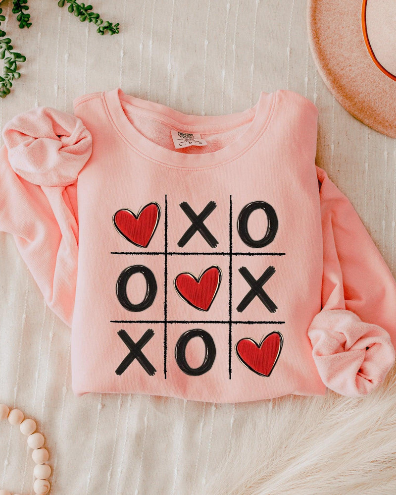 XOXO Valentine's Day Garment Dyed Comfort Colors Sweatshirt