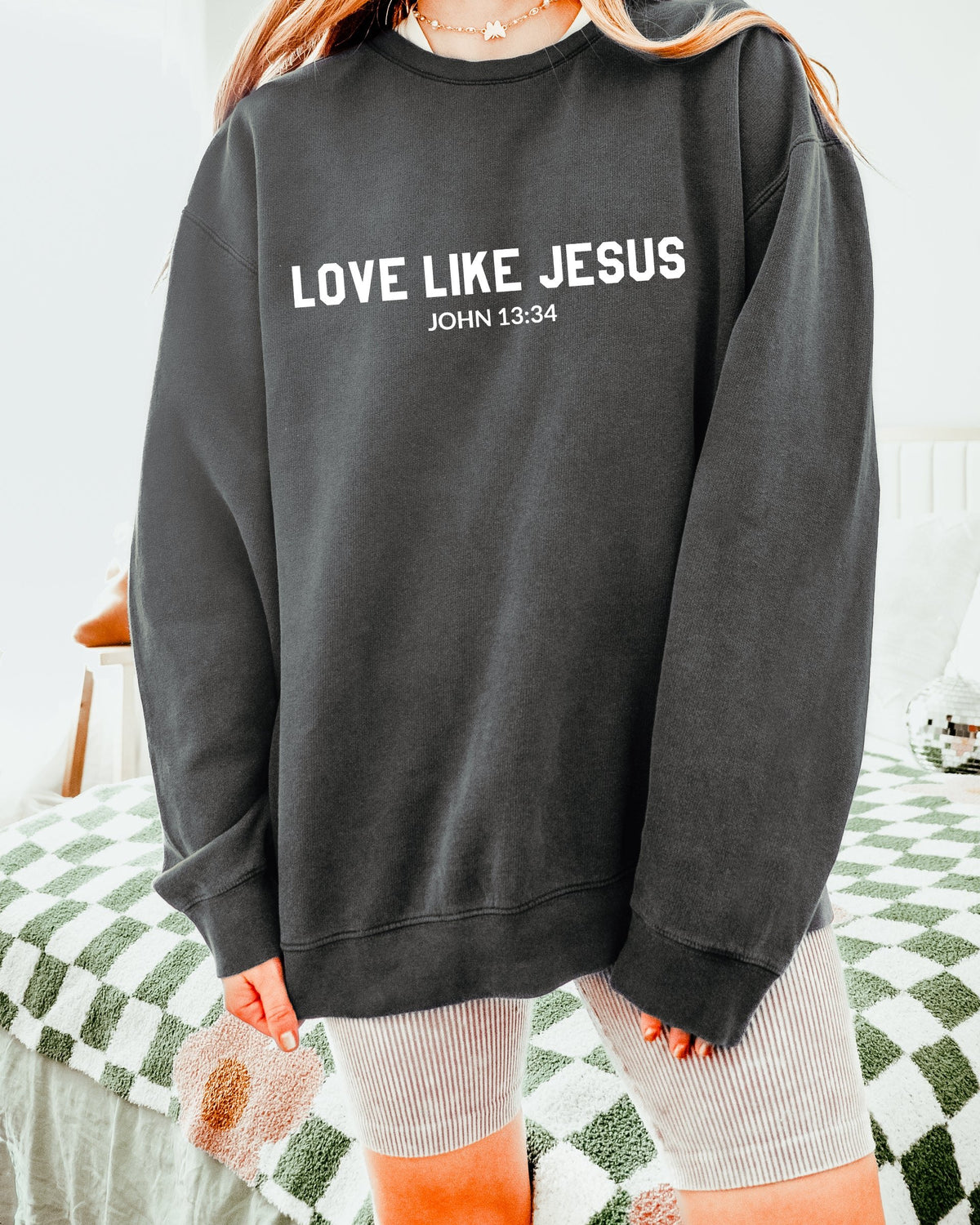 Love Like Jesus Christian Comfort Colors Sweatshirt, Bible Faith Gift