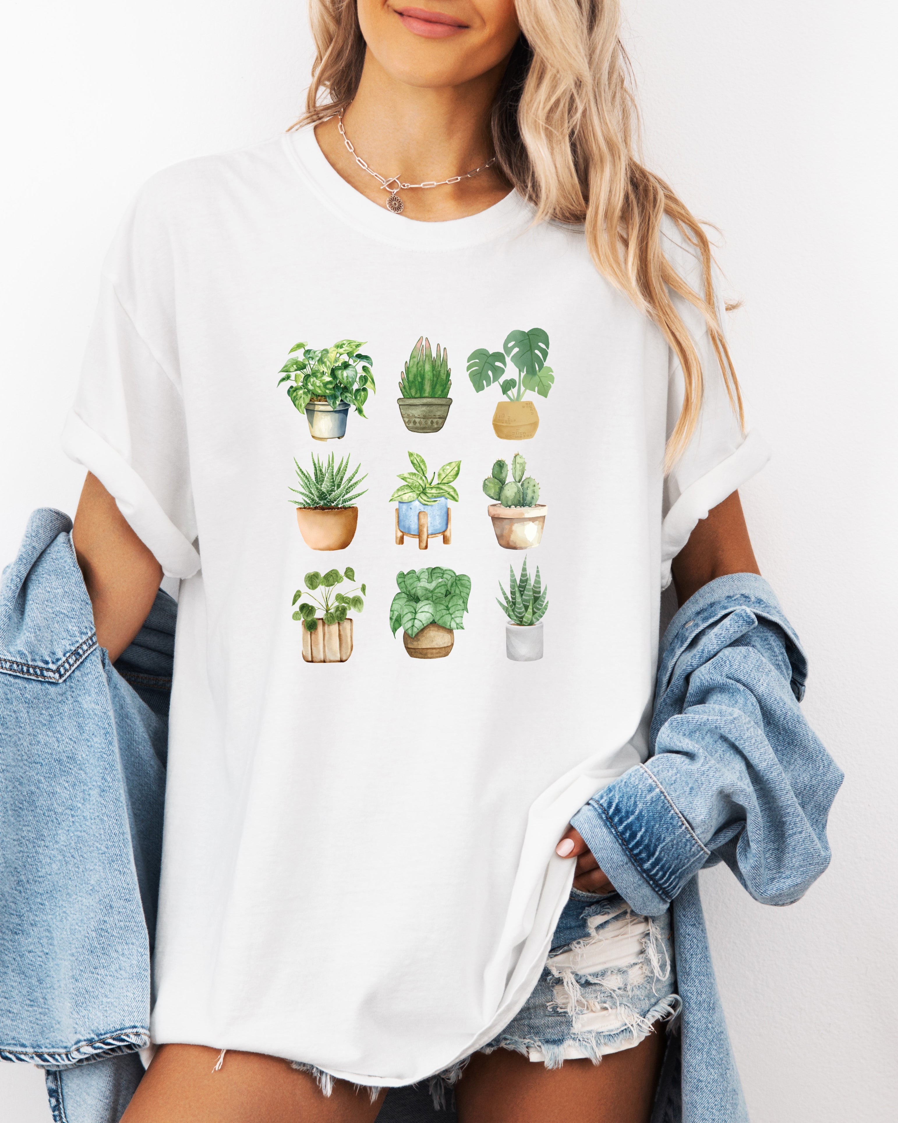 Plant Lady House Plants Comfort Colors T Shirt (9 plants)