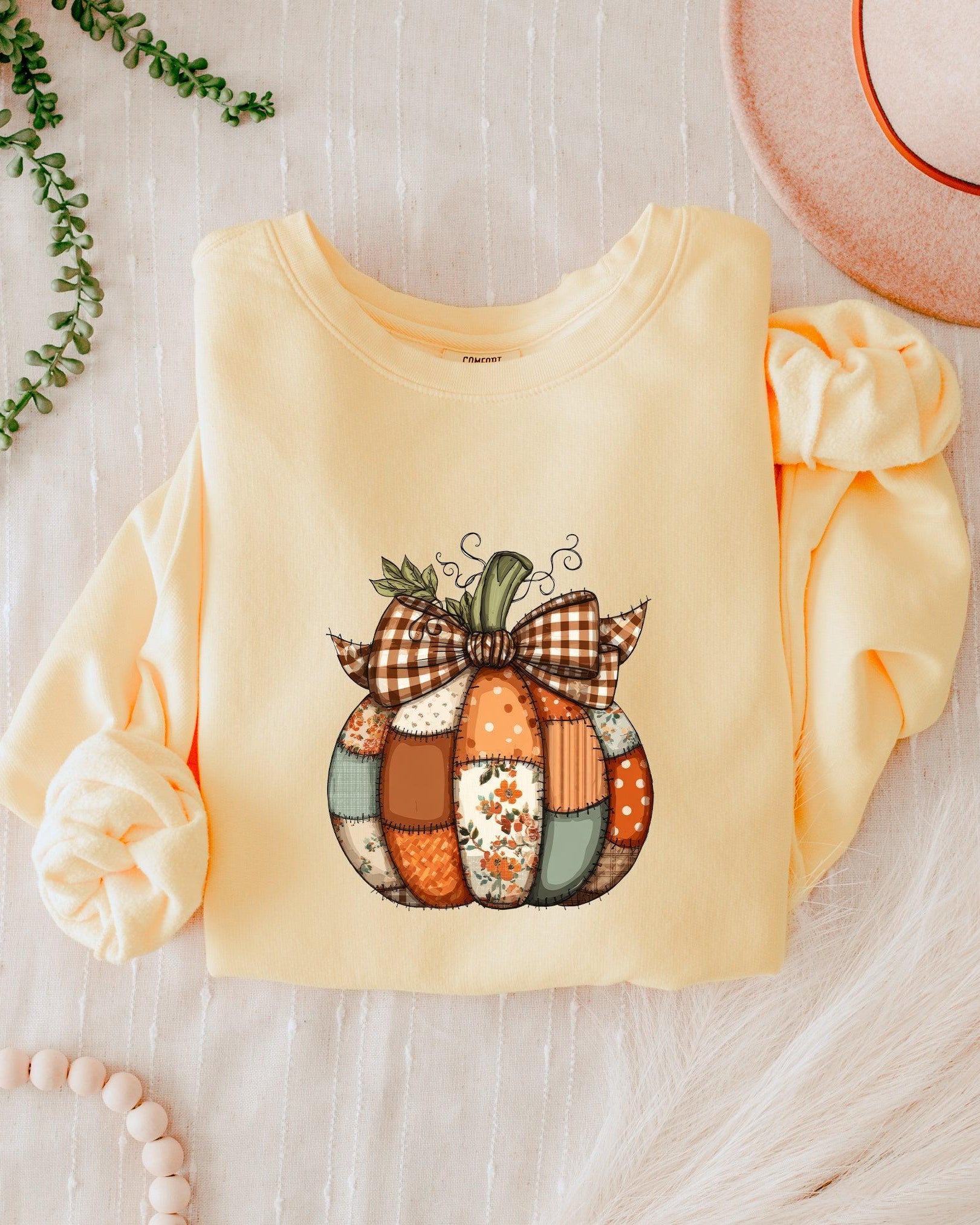 Pumpkin Fall Autumn Thanksgiving Day Garment Dyed Comfort Colors Sweatshirt