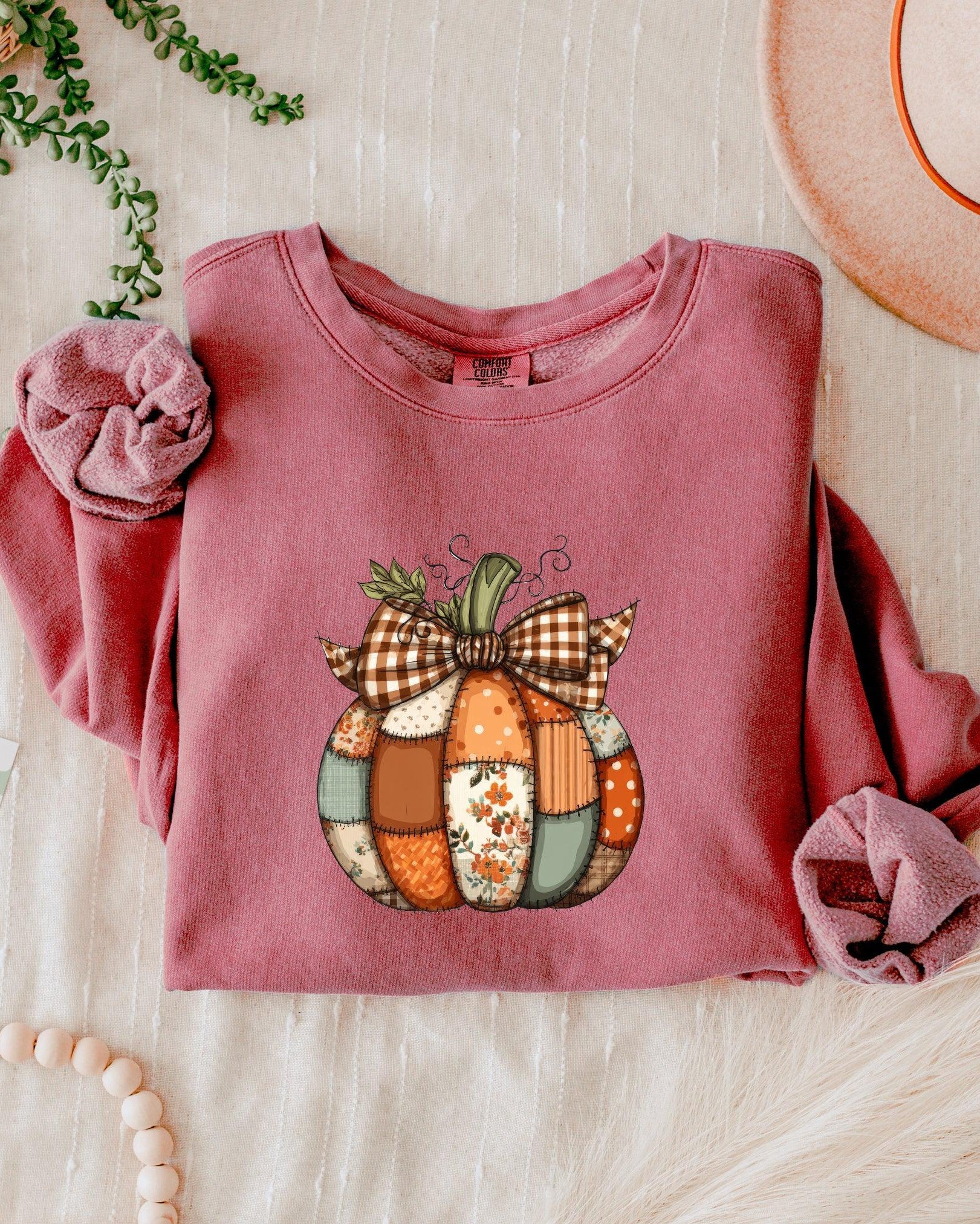 Pumpkin Fall Autumn Thanksgiving Day Garment Dyed Comfort Colors Sweatshirt