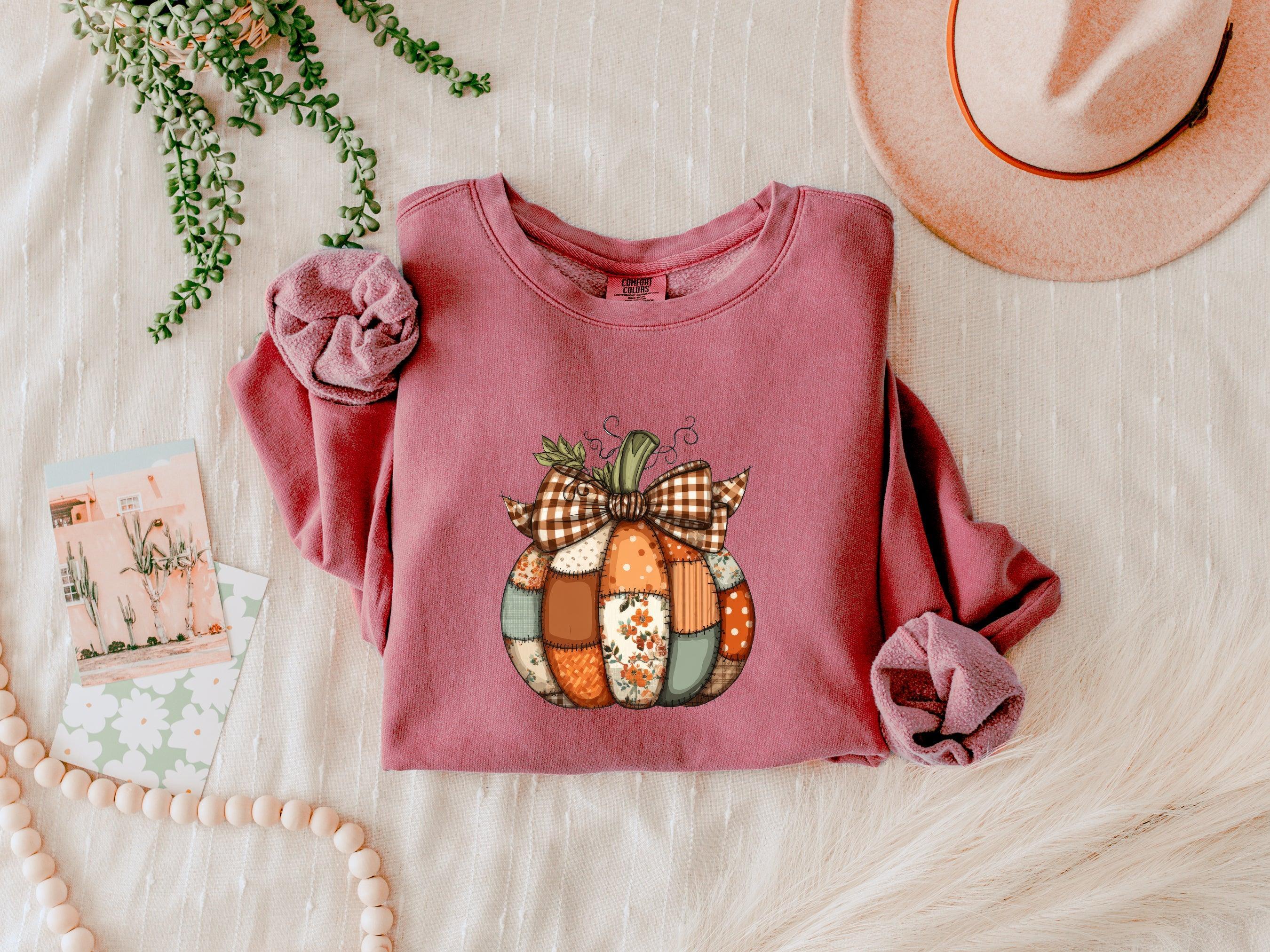 Pumpkin Fall Autumn Thanksgiving Day Garment Dyed Comfort Colors Sweatshirt