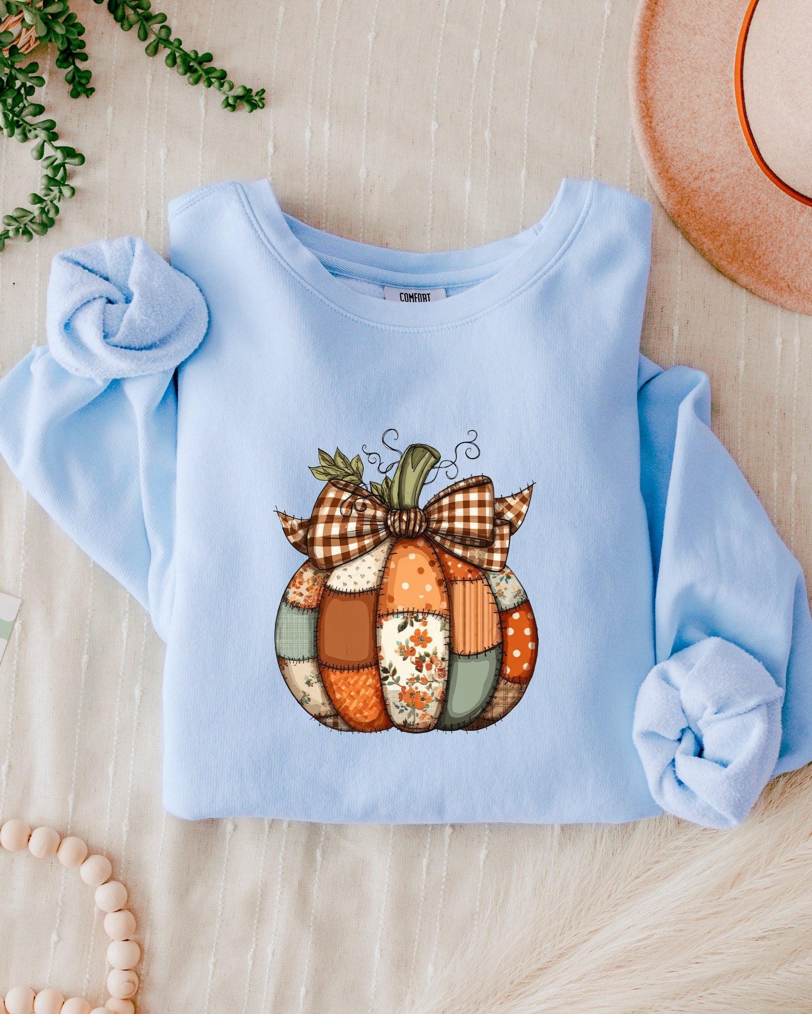 Pumpkin Fall Autumn Thanksgiving Day Garment Dyed Comfort Colors Sweatshirt