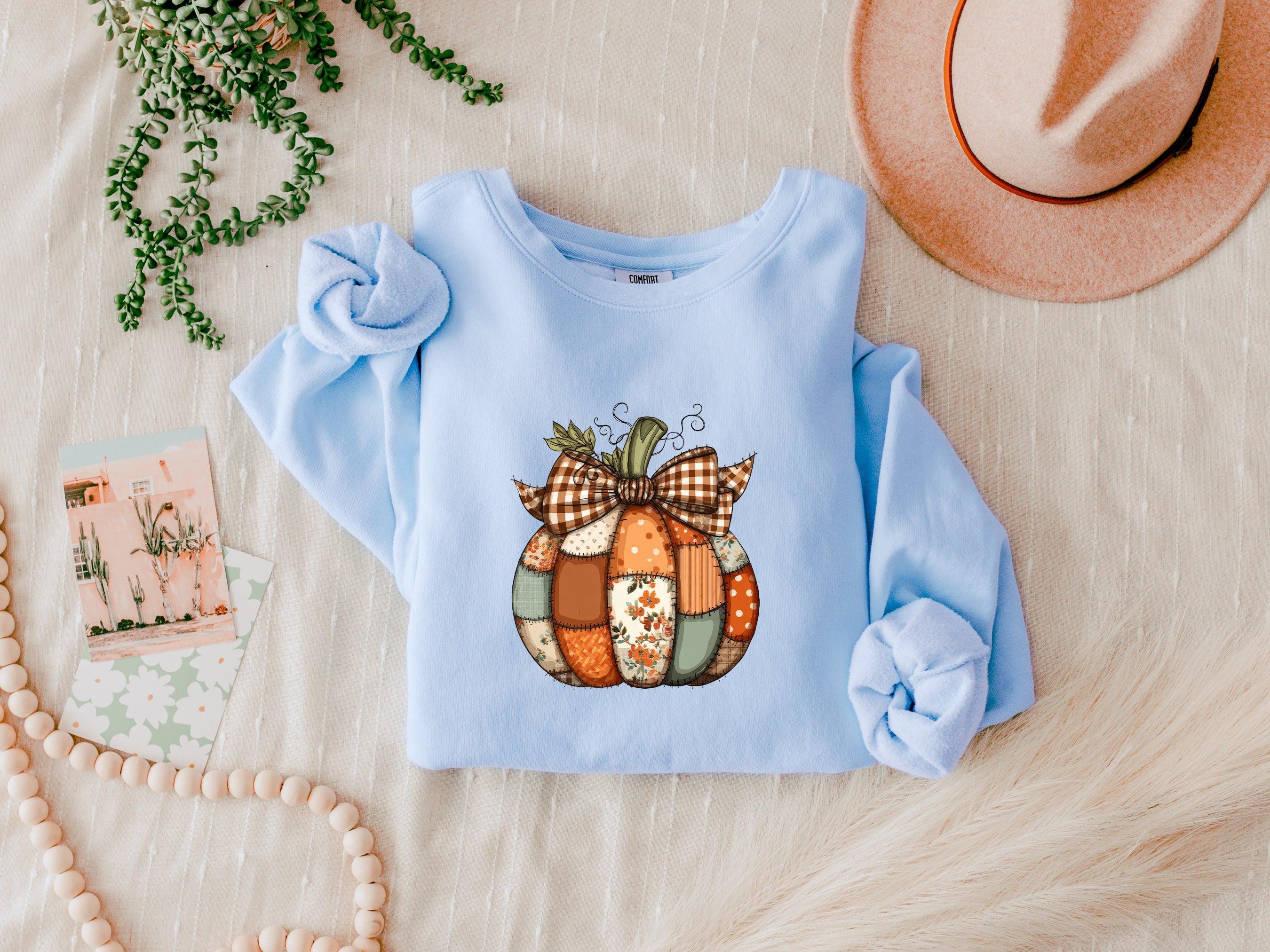 Pumpkin Fall Autumn Thanksgiving Day Garment Dyed Comfort Colors Sweatshirt