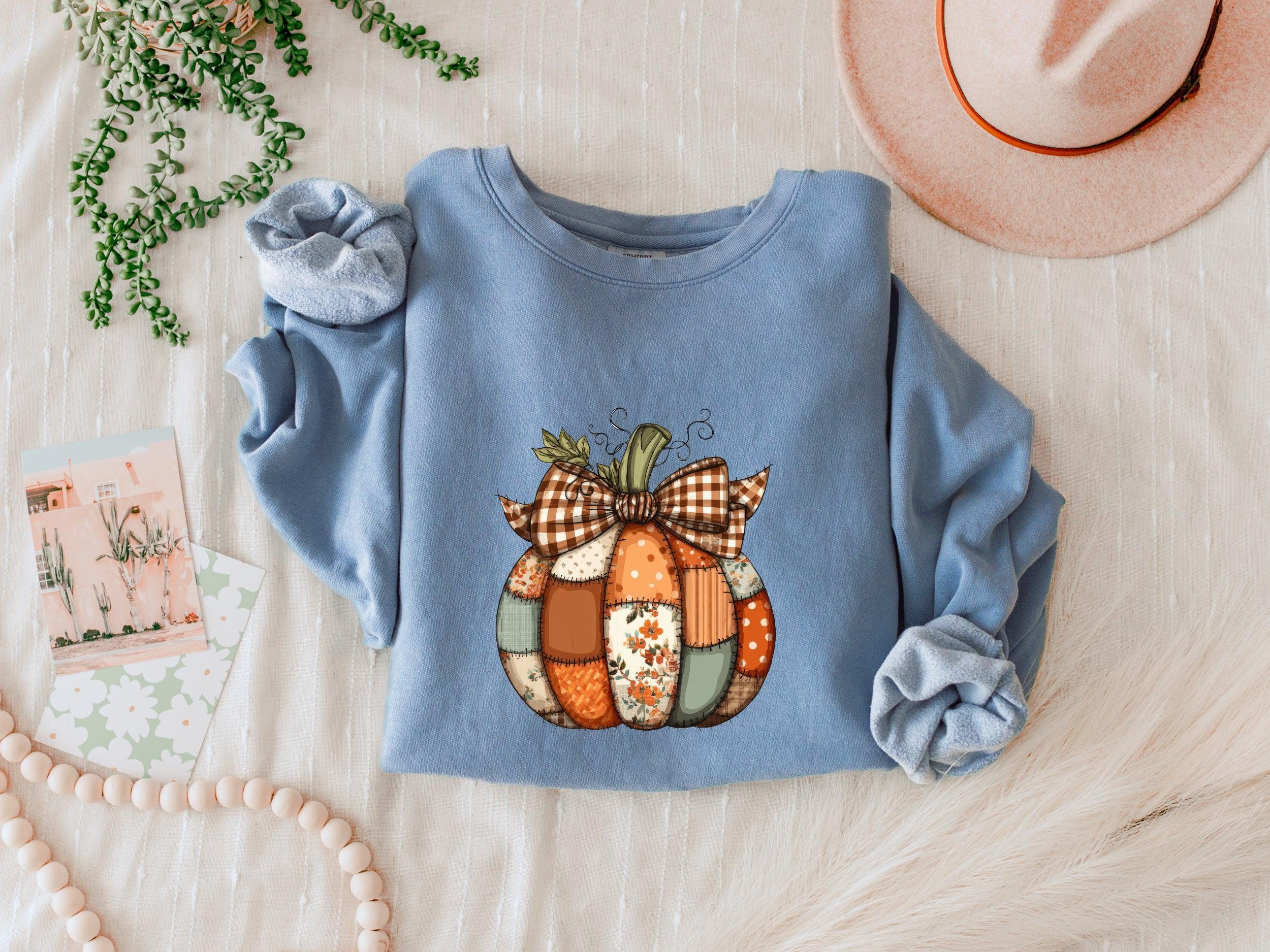 Pumpkin Fall Autumn Thanksgiving Day Garment Dyed Comfort Colors Sweatshirt