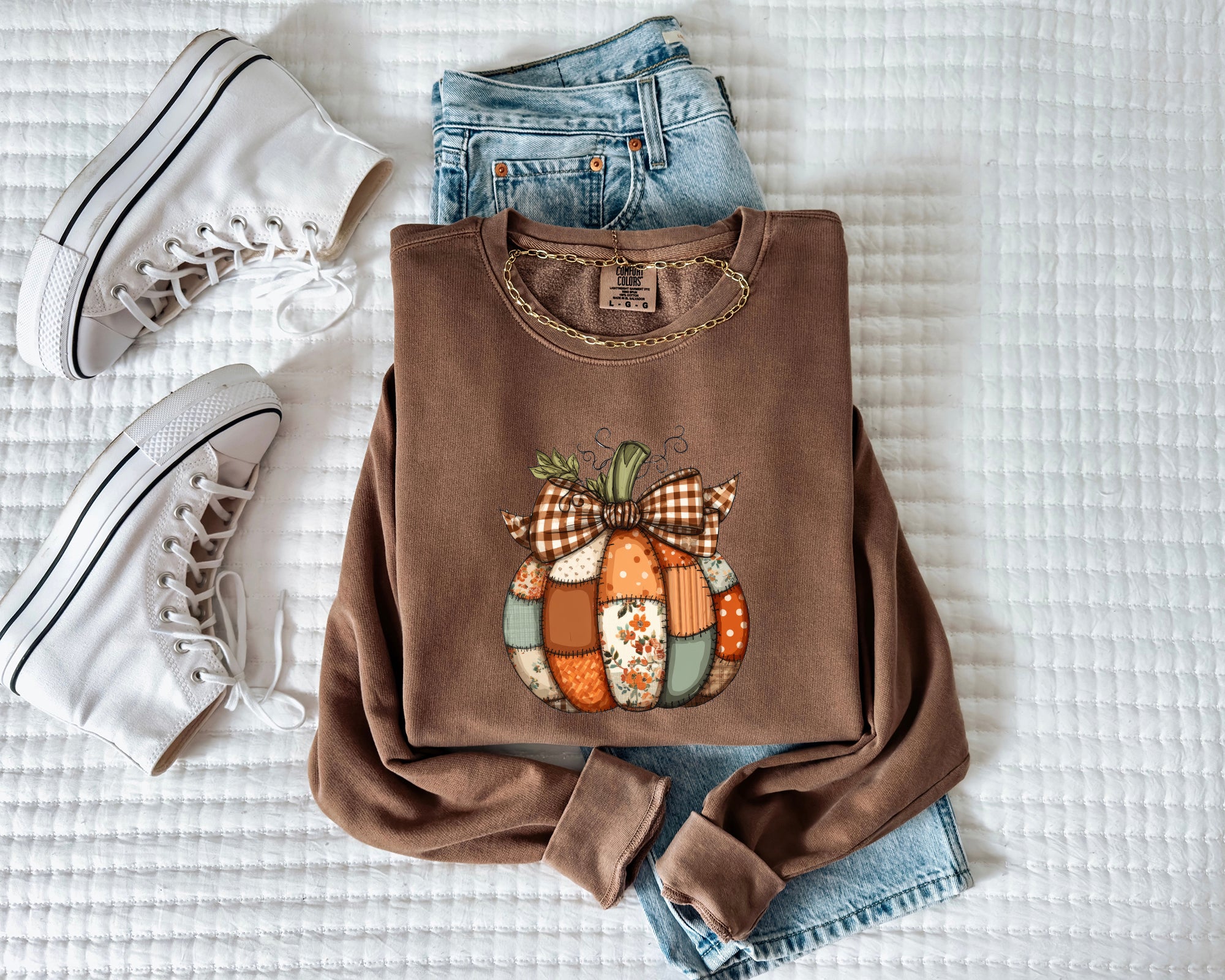 Pumpkin Fall Autumn Thanksgiving Day Garment Dyed Comfort Colors Sweatshirt