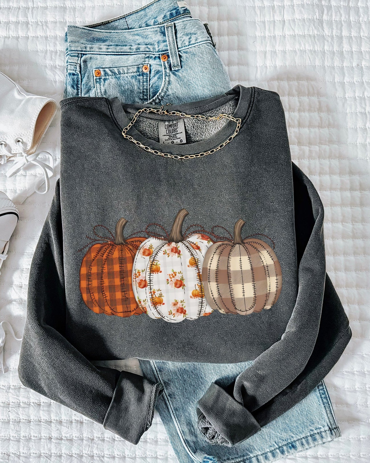 Pumpkin Patch Fall Autumn Inspirational Garment Dyed Comfort Colors Sweatshirt