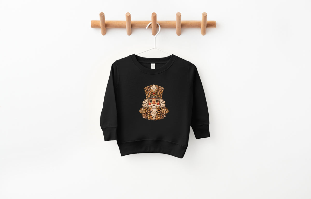 Leopard Nutcracker Toddler Kids Christmas Sweatshirt