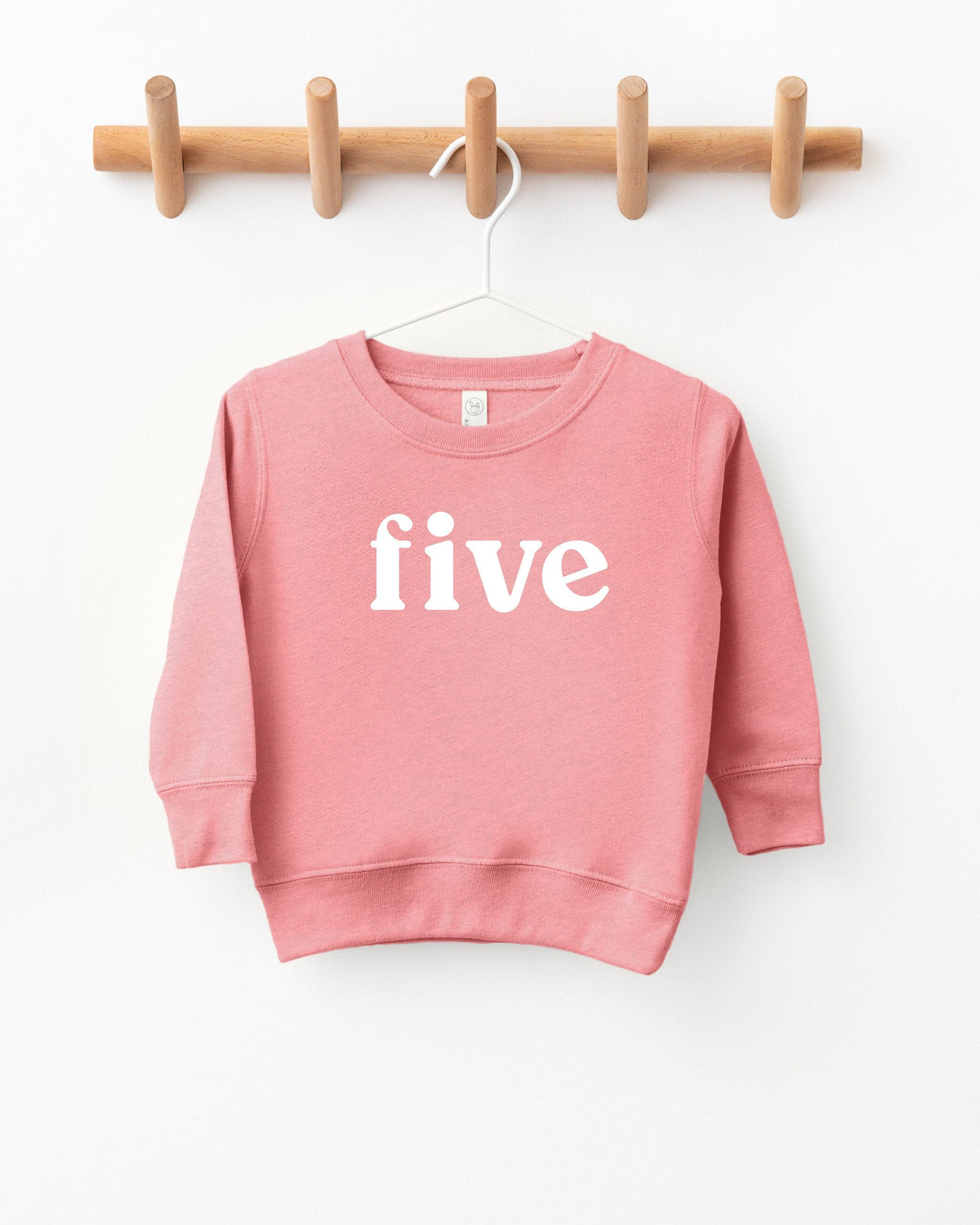 Five Toddler Kids Birthday Sweatshirt (Serif), 5th Birthday Shirt