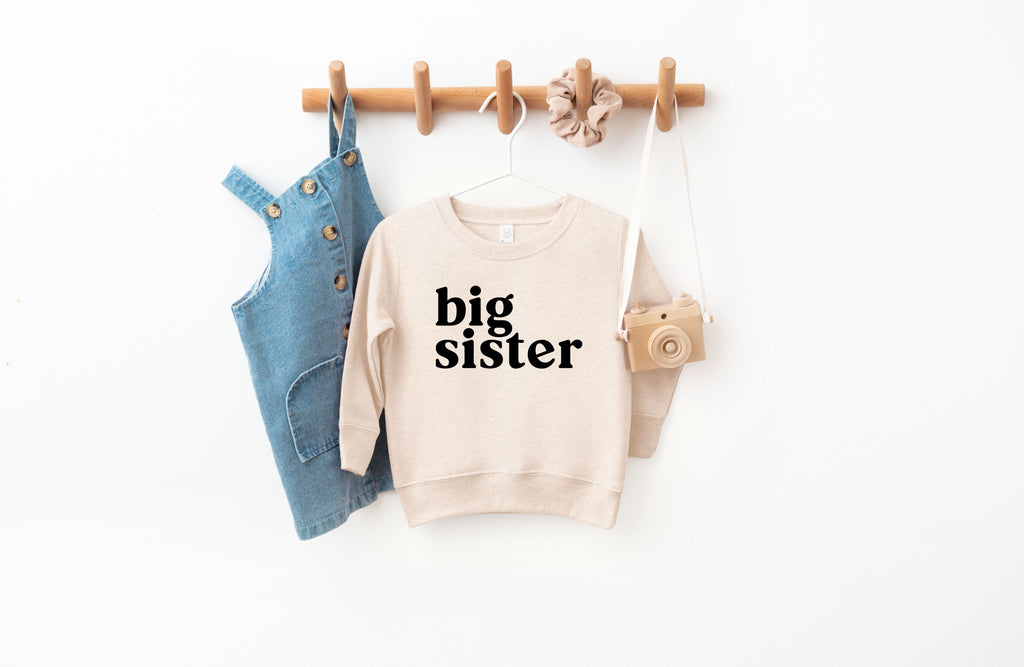 Big sister Toddler Kids Sweatshirt (Serif)