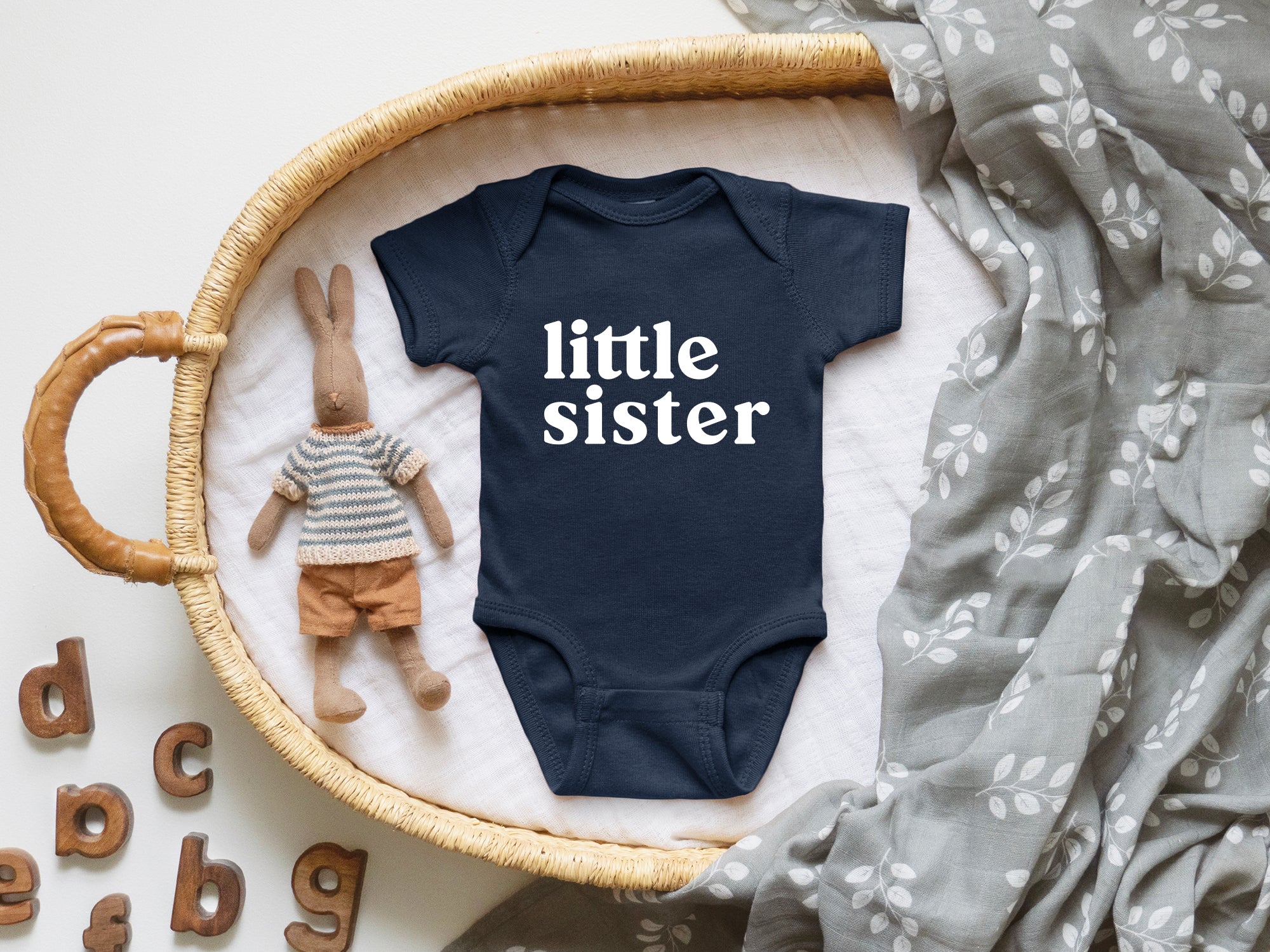 Little Sister baby Onesie Bodysuit - Pregnancy Announcement, Little Sister