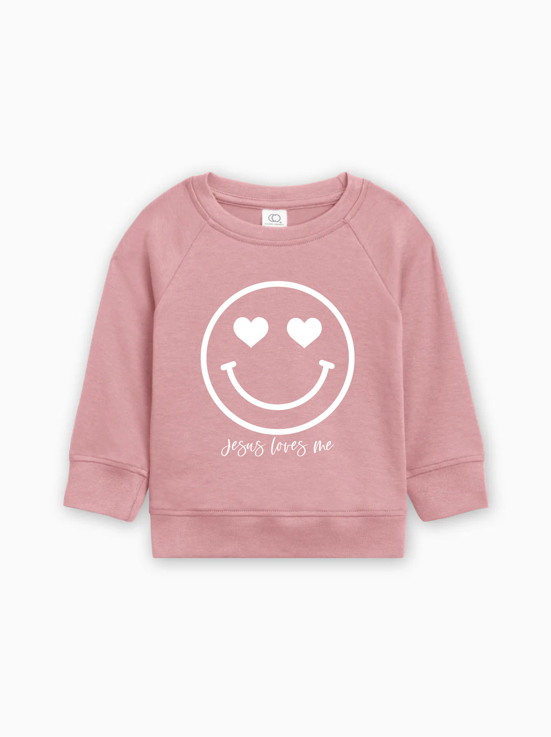 Heart Smiley Face Jesus Loves Me Easter Baby And Toddler Organic Cotton Pullover