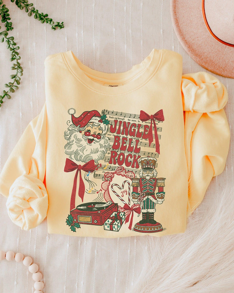 Santa & Nutcracker Merry Christmas Holiday Inspirational Garment Dyed Comfort Colors Sweatshirt