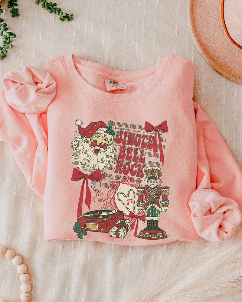 Santa & Nutcracker Merry Christmas Holiday Inspirational Garment Dyed Comfort Colors Sweatshirt