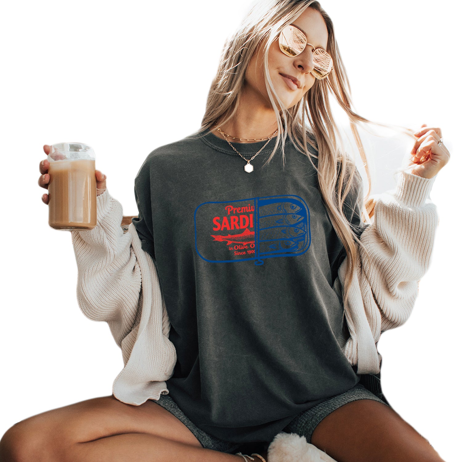 Sardines Salmon Fish Nature Camping Hiking Comfort Colors T Shirt (Can)