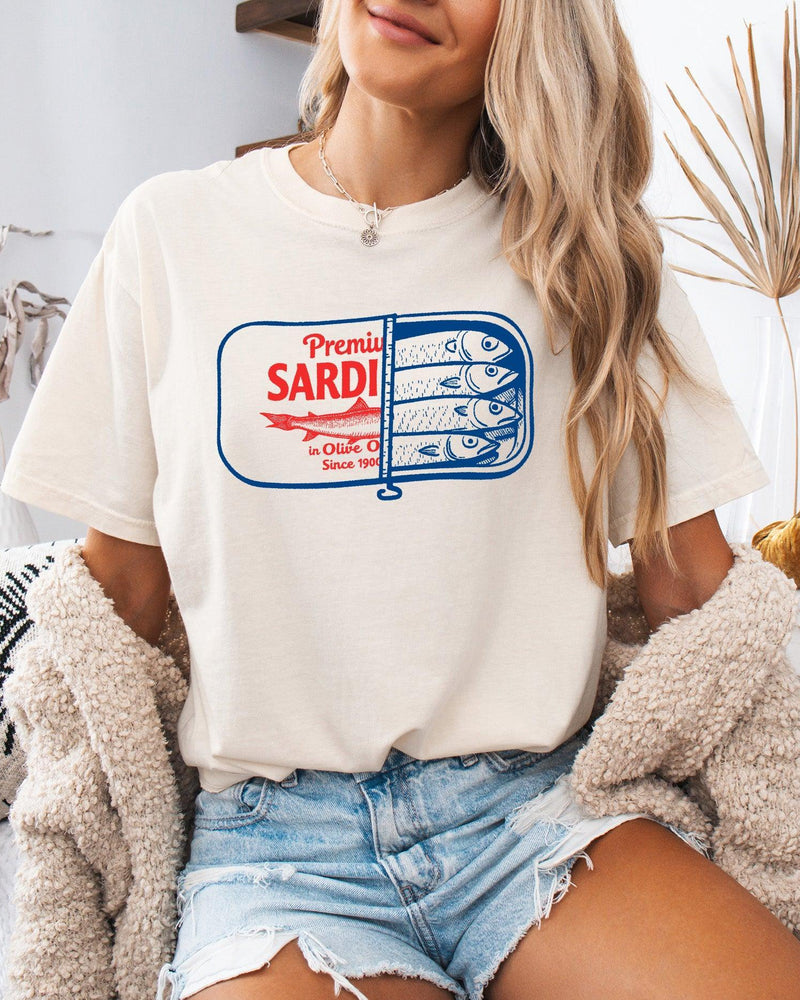 Sardines Salmon Fish Nature Camping Hiking Comfort Colors T Shirt (Can)