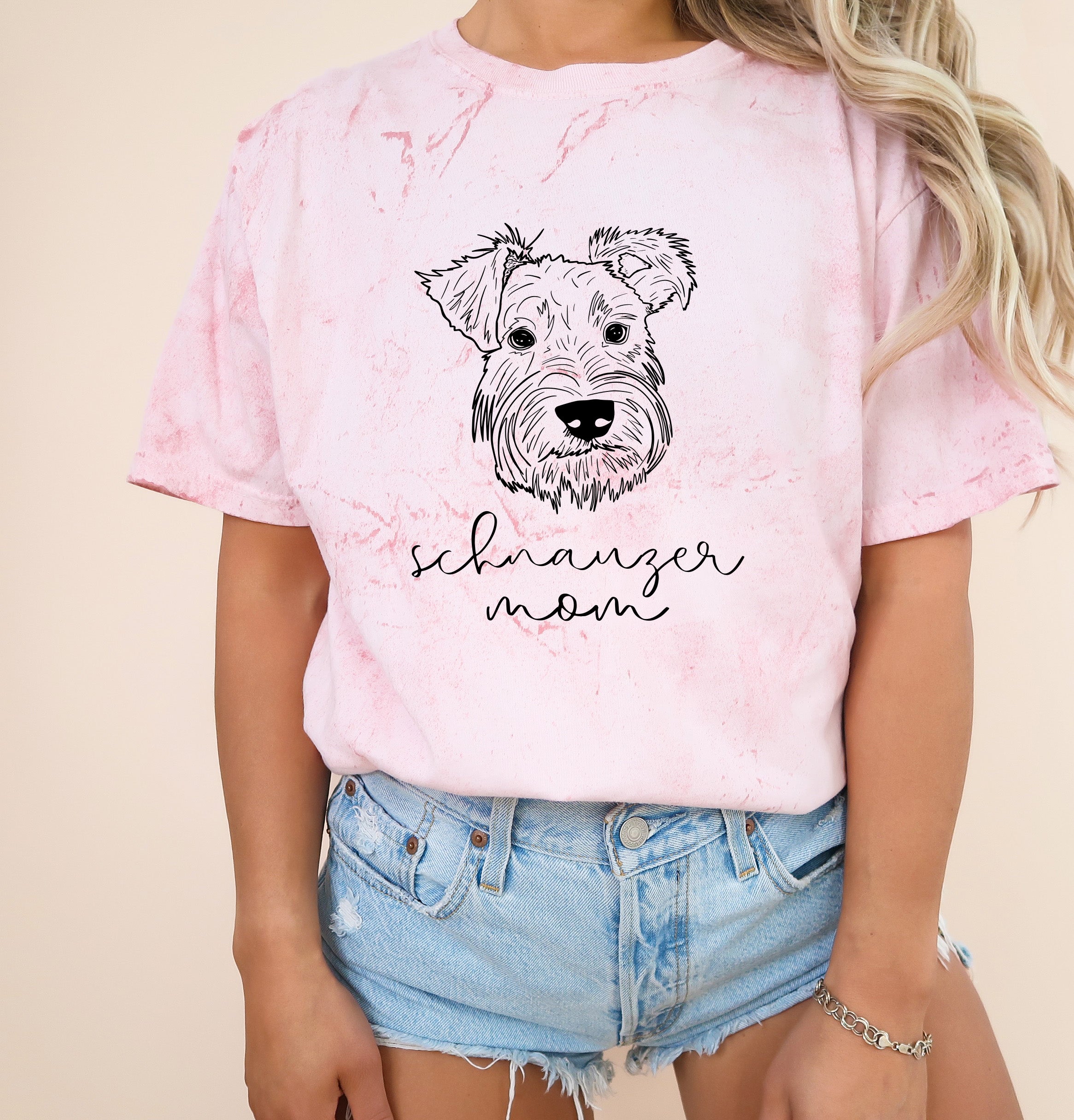 Schnauzer Dog Mom Comfort Colors T Shirt