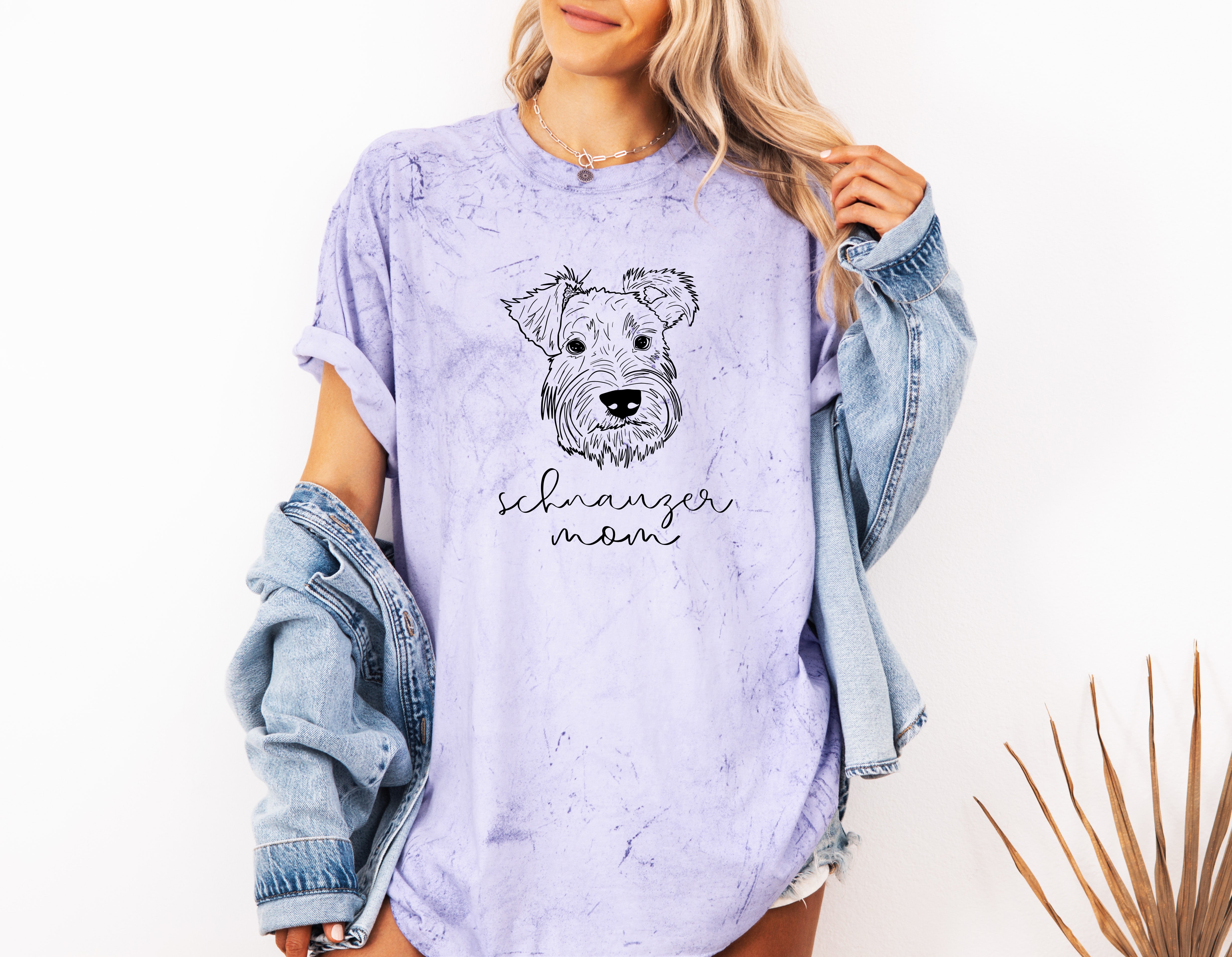 Schnauzer Dog Mom Comfort Colors T Shirt