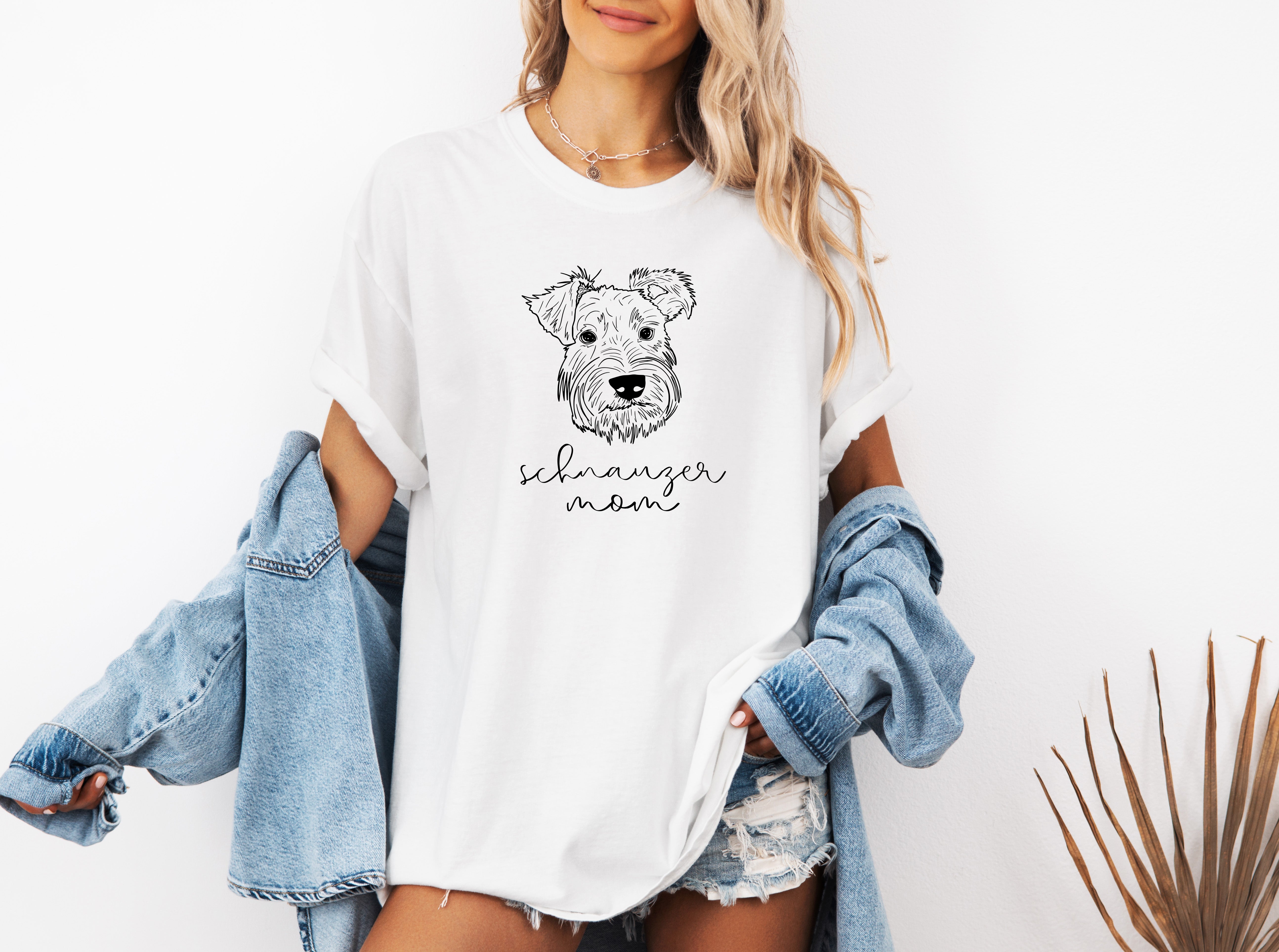 Schnauzer Dog Mom Comfort Colors T Shirt