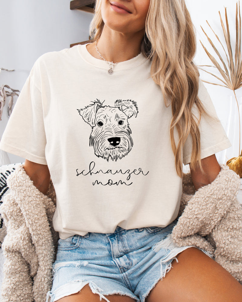 Schnauzer Dog Mom Comfort Colors T Shirt
