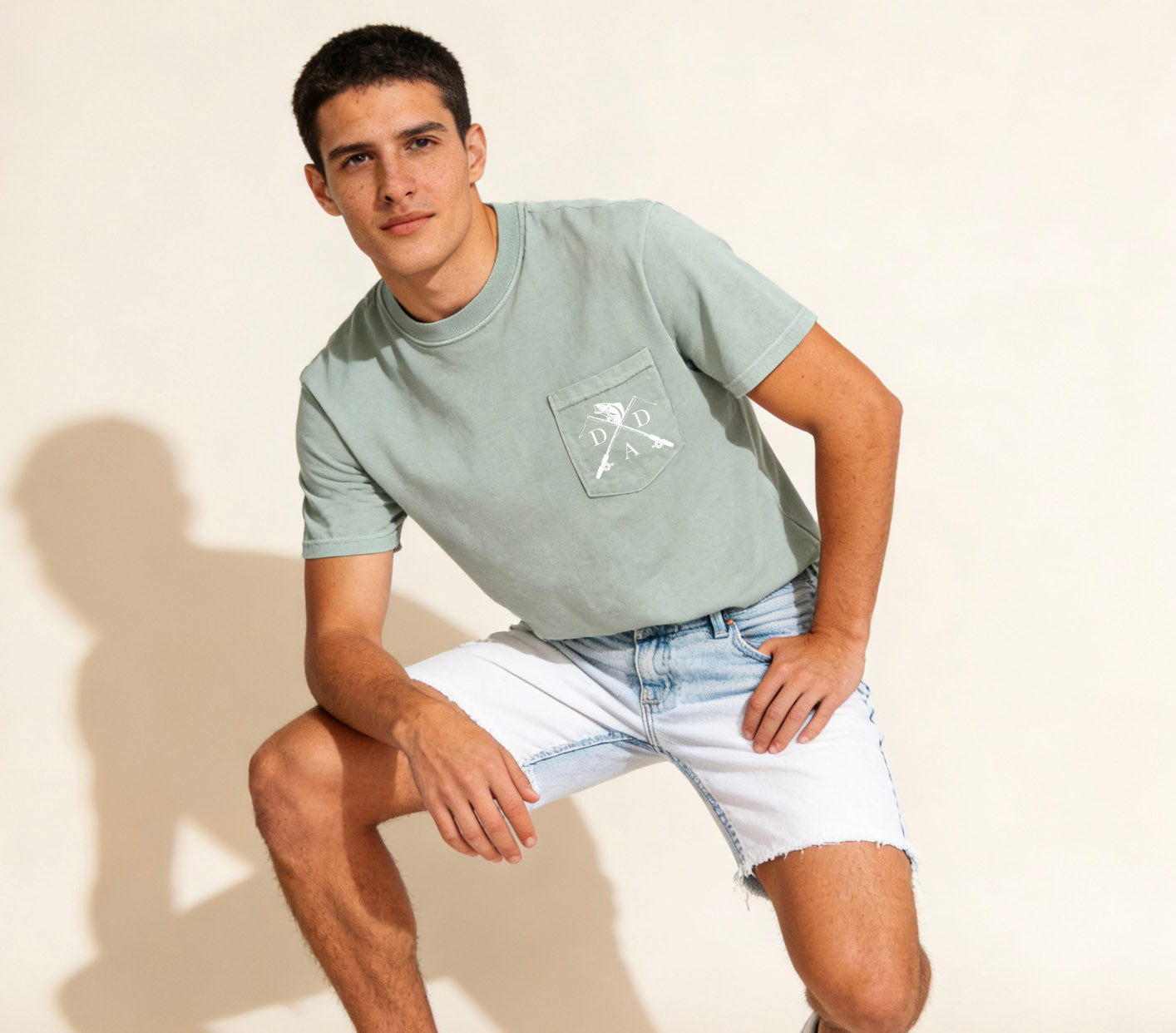 Dad Fishing theme Comfort Colors Pocket T Shirt