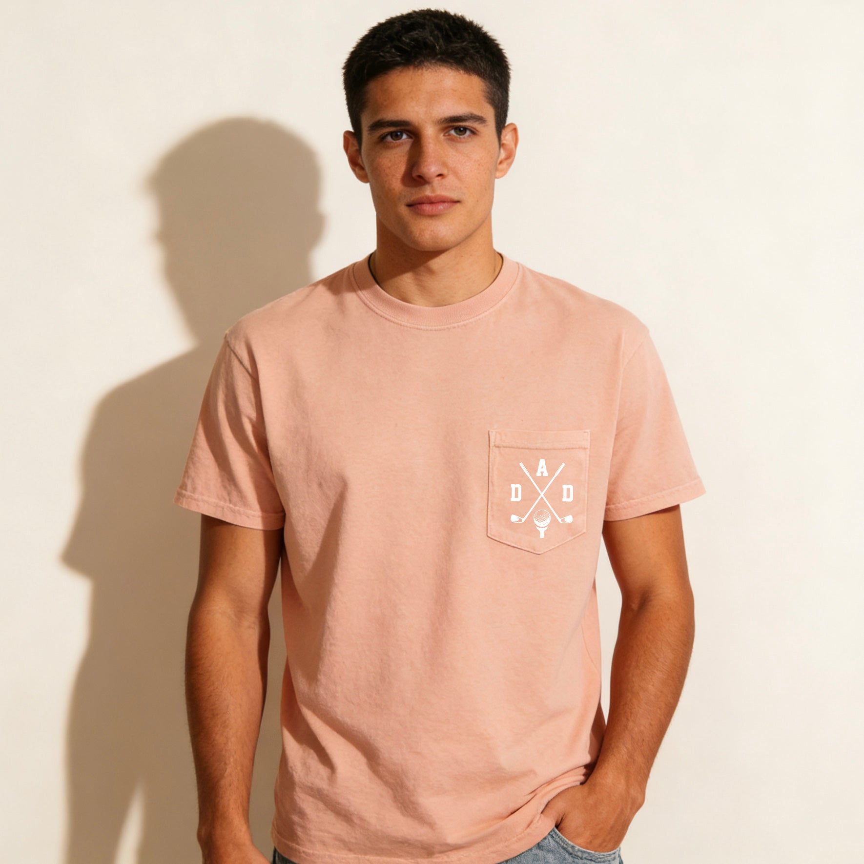 Dad golf theme Comfort Colors Pocket T Shirt