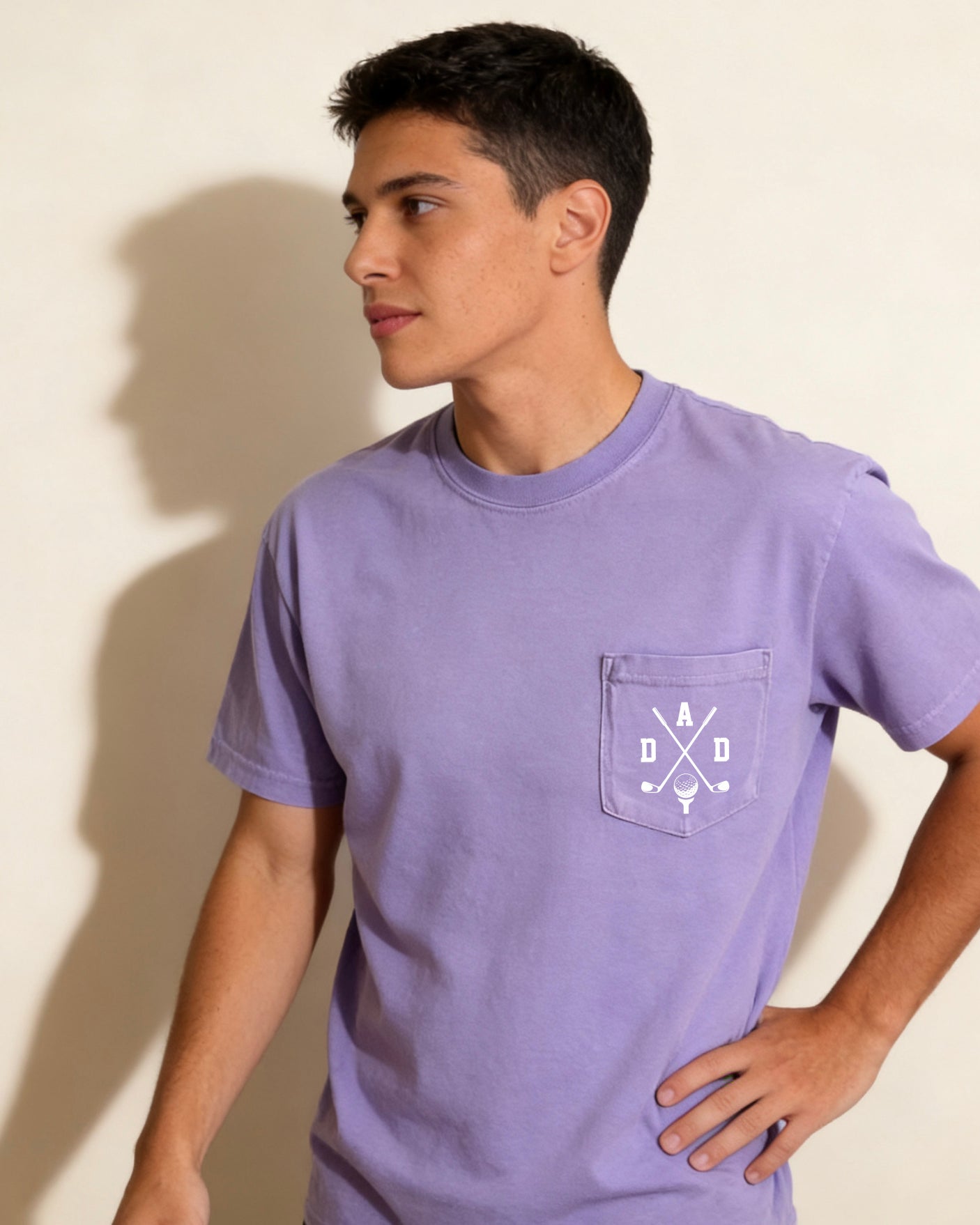 Dad golf theme Comfort Colors Pocket T Shirt