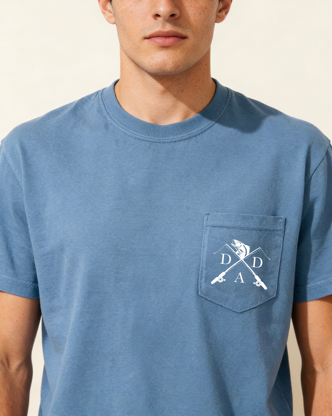 Dad Fishing theme Comfort Colors Pocket T Shirt