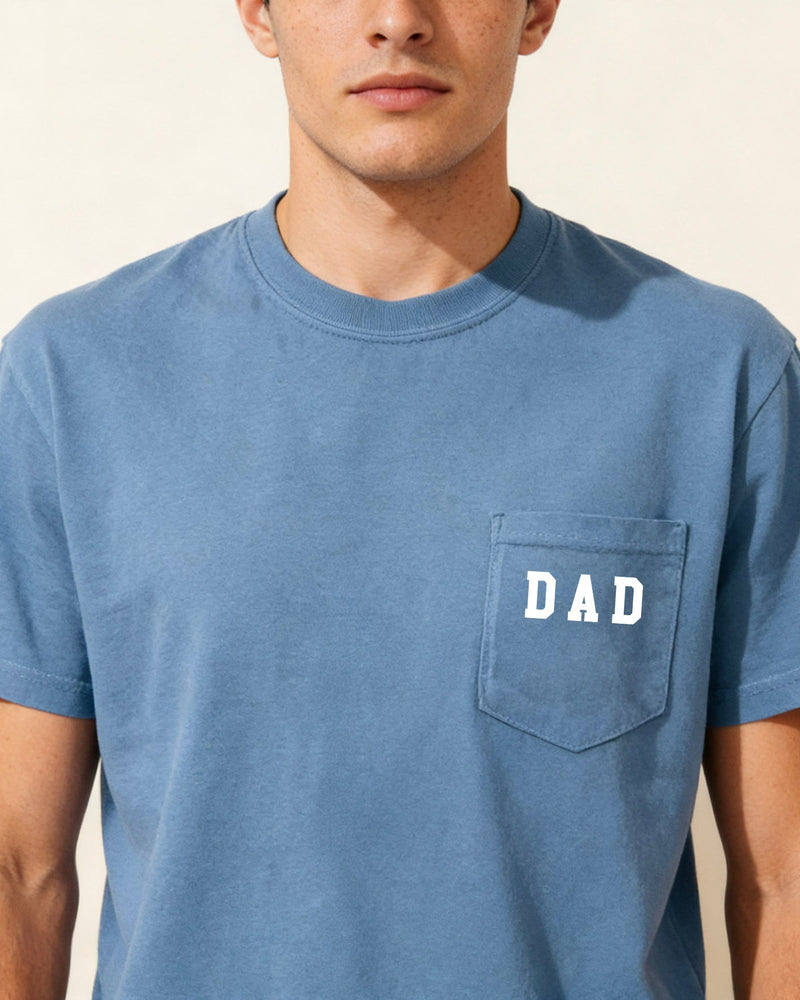 Dad Comfort Colors Pocket T Shirt (block font)