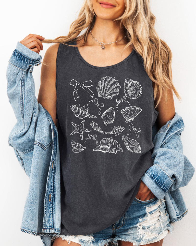 Seashell Lake Beach Mountain Hiking Camping Vacation Nature Comfort Colors Tank Top
