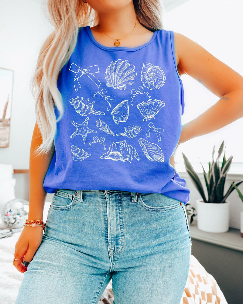 Seashell Lake Beach Mountain Hiking Camping Vacation Nature Comfort Colors Tank Top