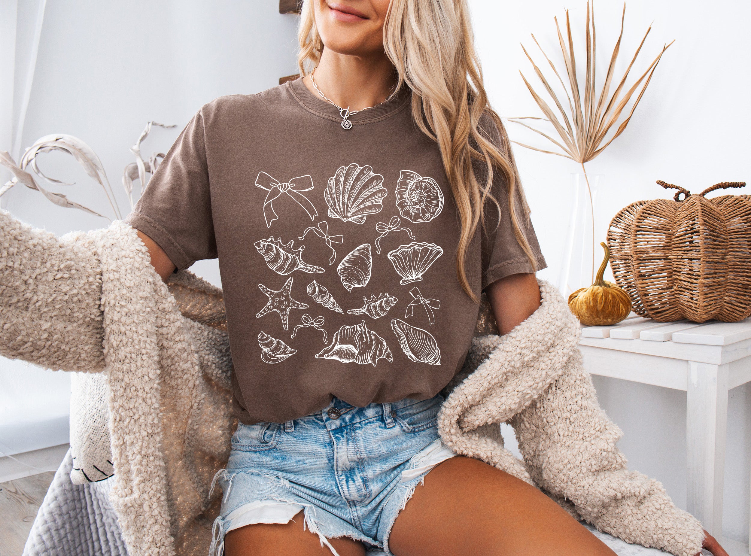 Seashell Lake Beach Summer Hiking Vacation Fish Nature Camping Hiking Comfort Colors T Shirt