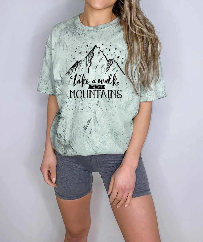 Take a walk to the mountains Camping and hiking Comfort Colors T Shirt