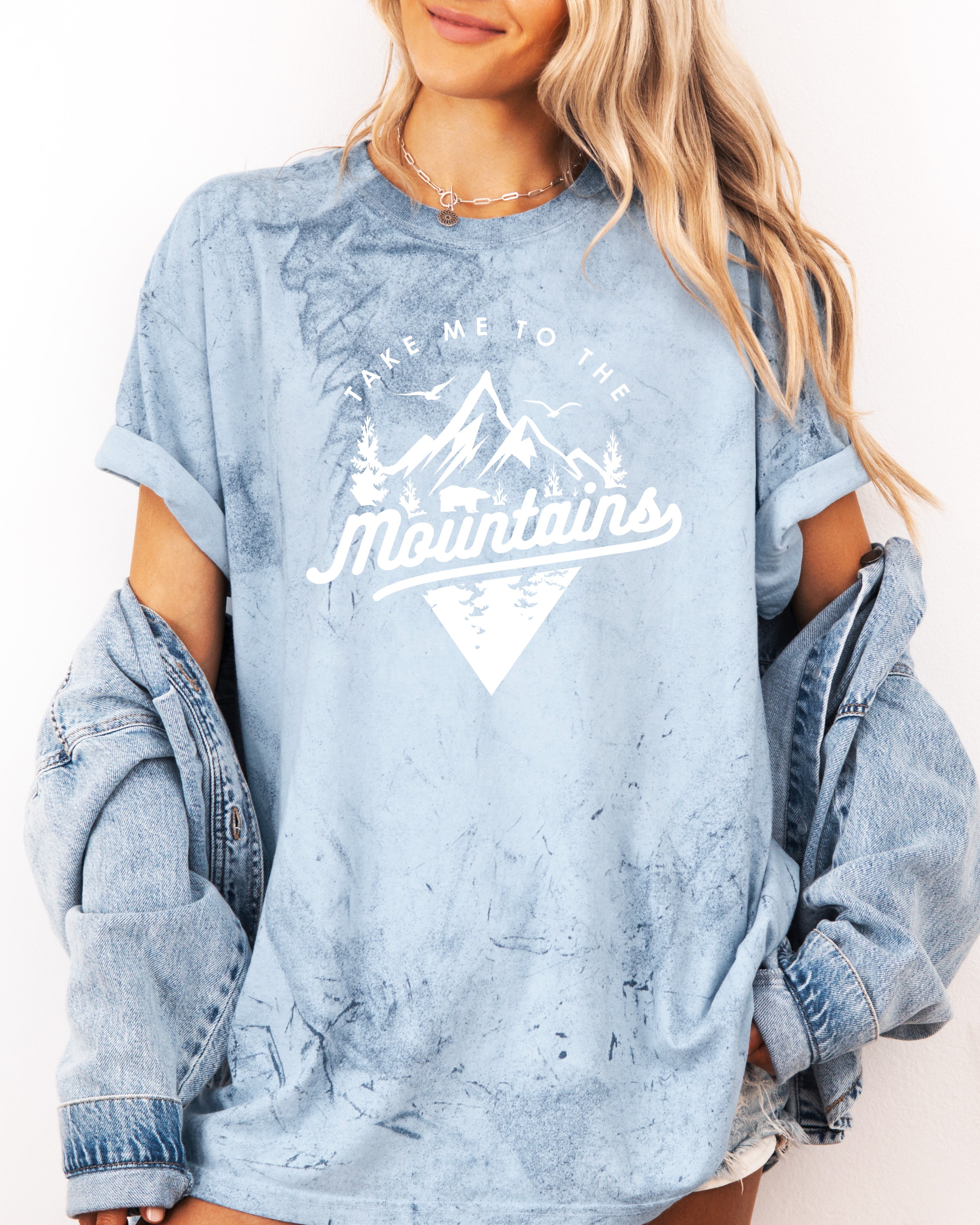 Take me to mountains Camping Hiking Comfort Colors T Shirt (Triangle)