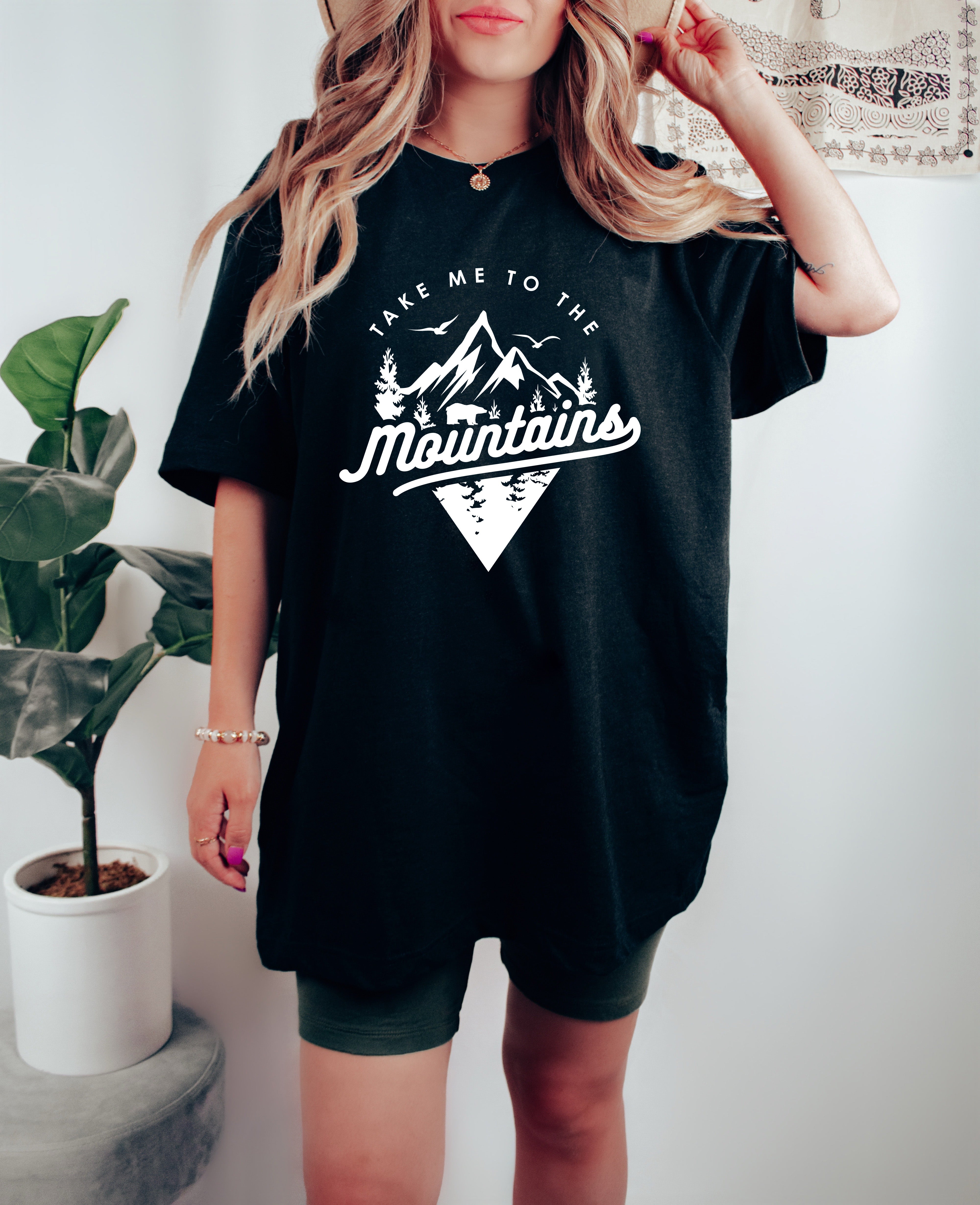 Take me to mountains Camping Hiking Comfort Colors T Shirt (Triangle)