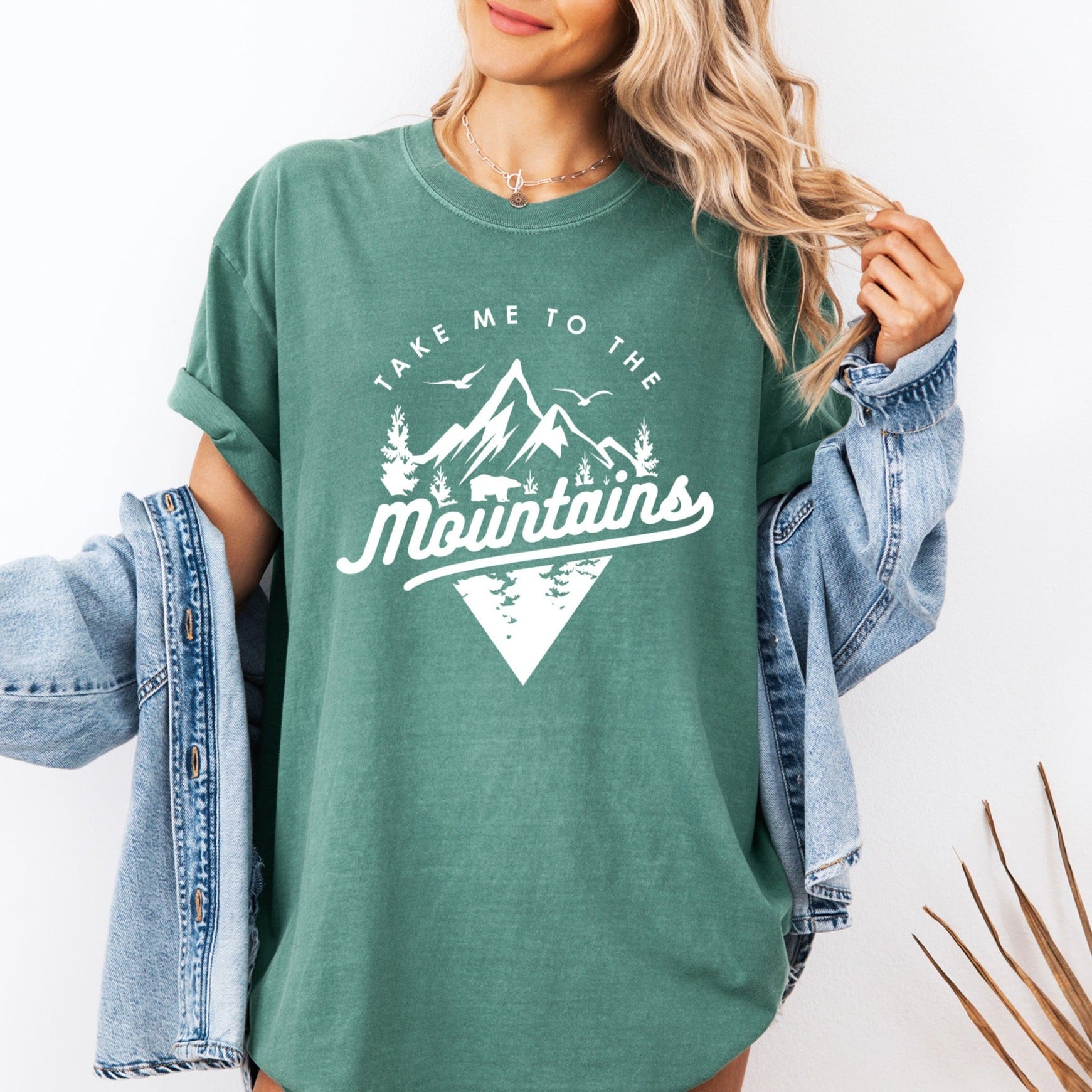 Take me to mountains Camping Hiking Comfort Colors T Shirt (Triangle)