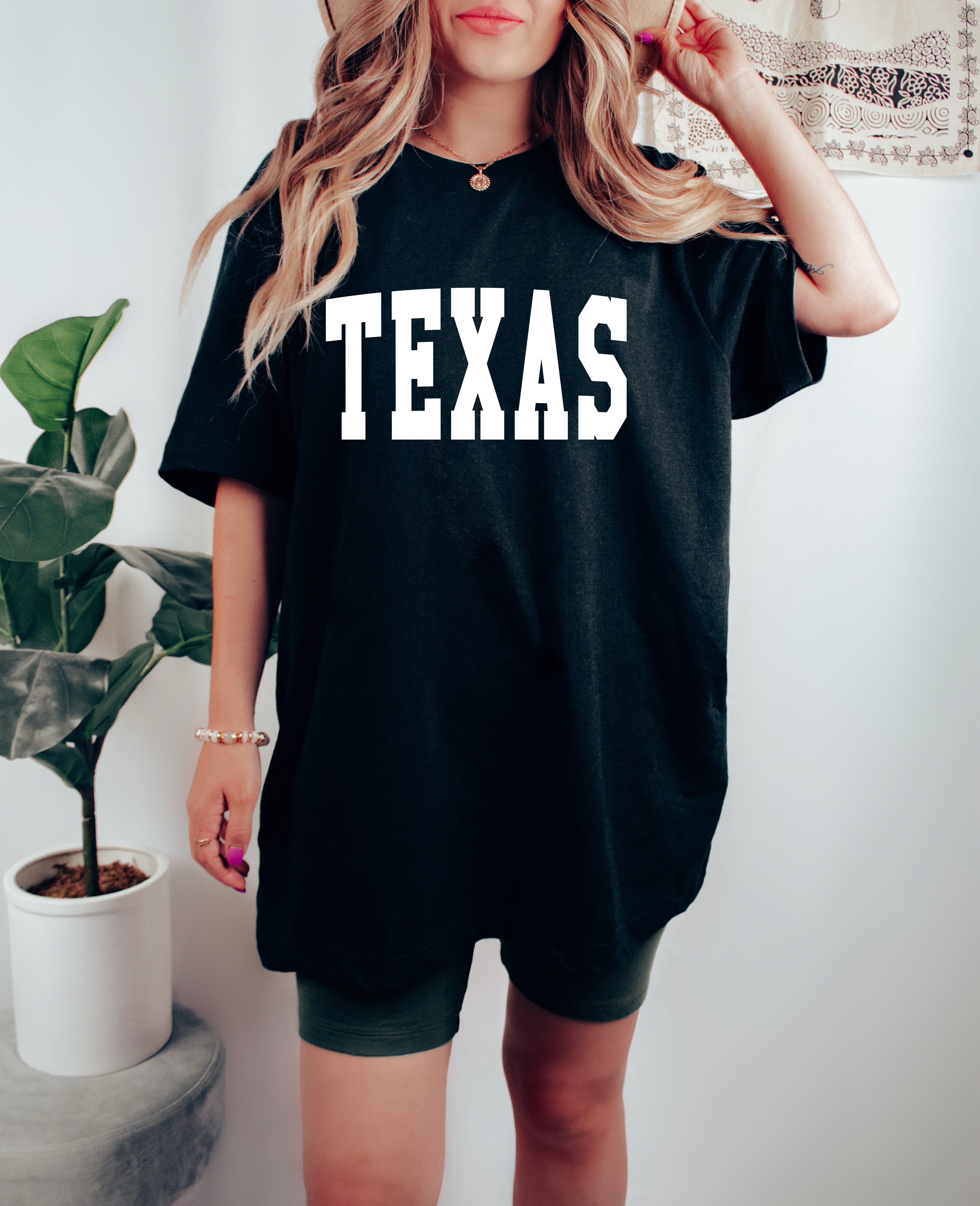 Texas State City Comfort Colors T Shirt (Condensed Font)